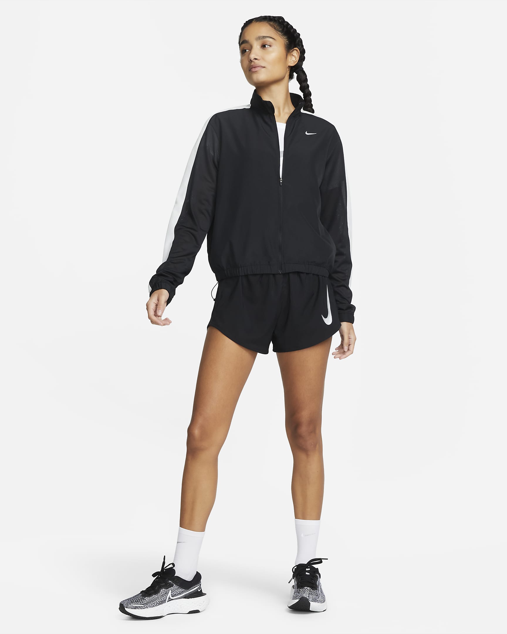 Nike Dri-FIT Swoosh Run Women's Running Jacket - Black/Photon Dust