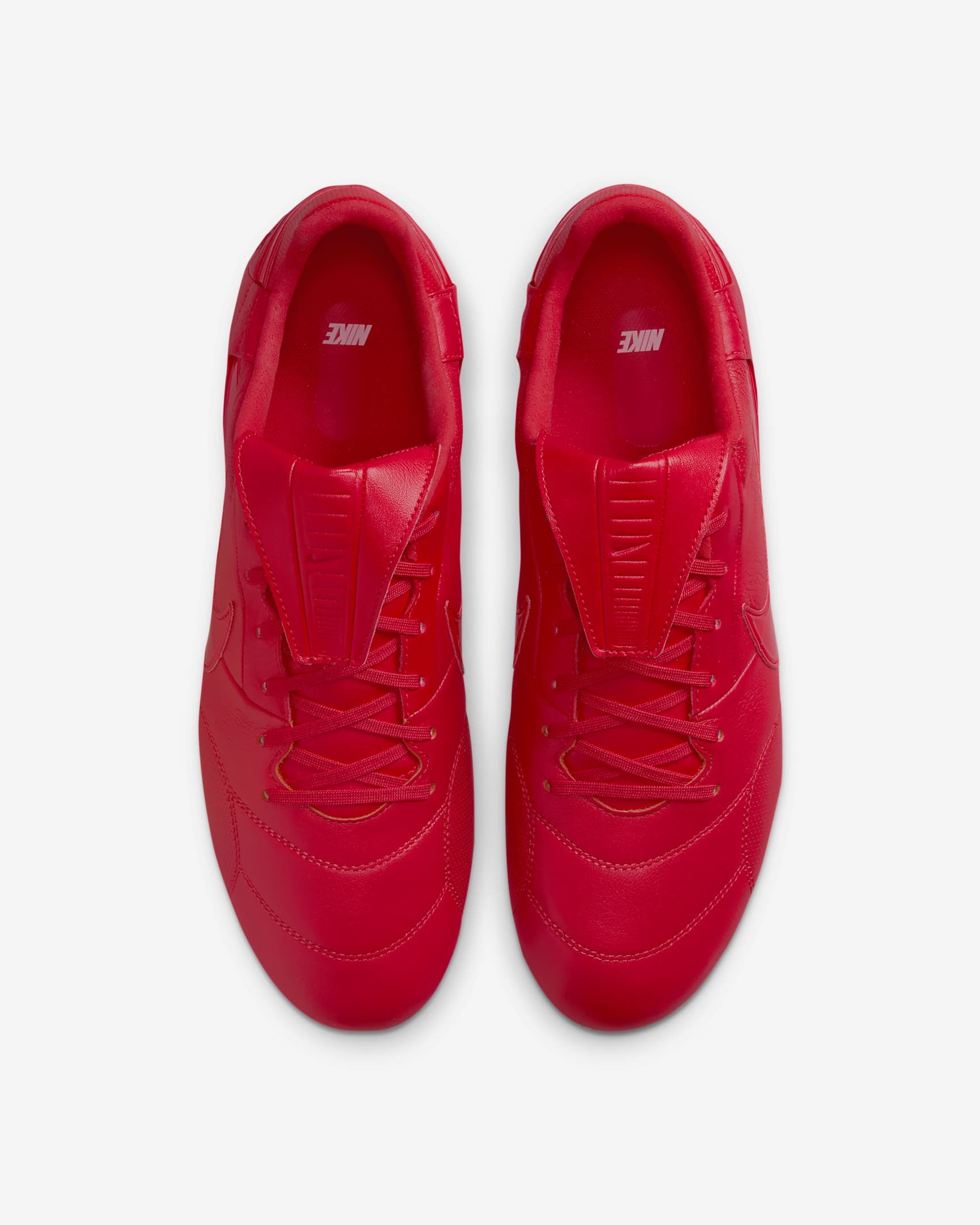 Chuteiras de futebol de perfil baixo FG Nike Premier 3 - Vermelho Fire/Branco