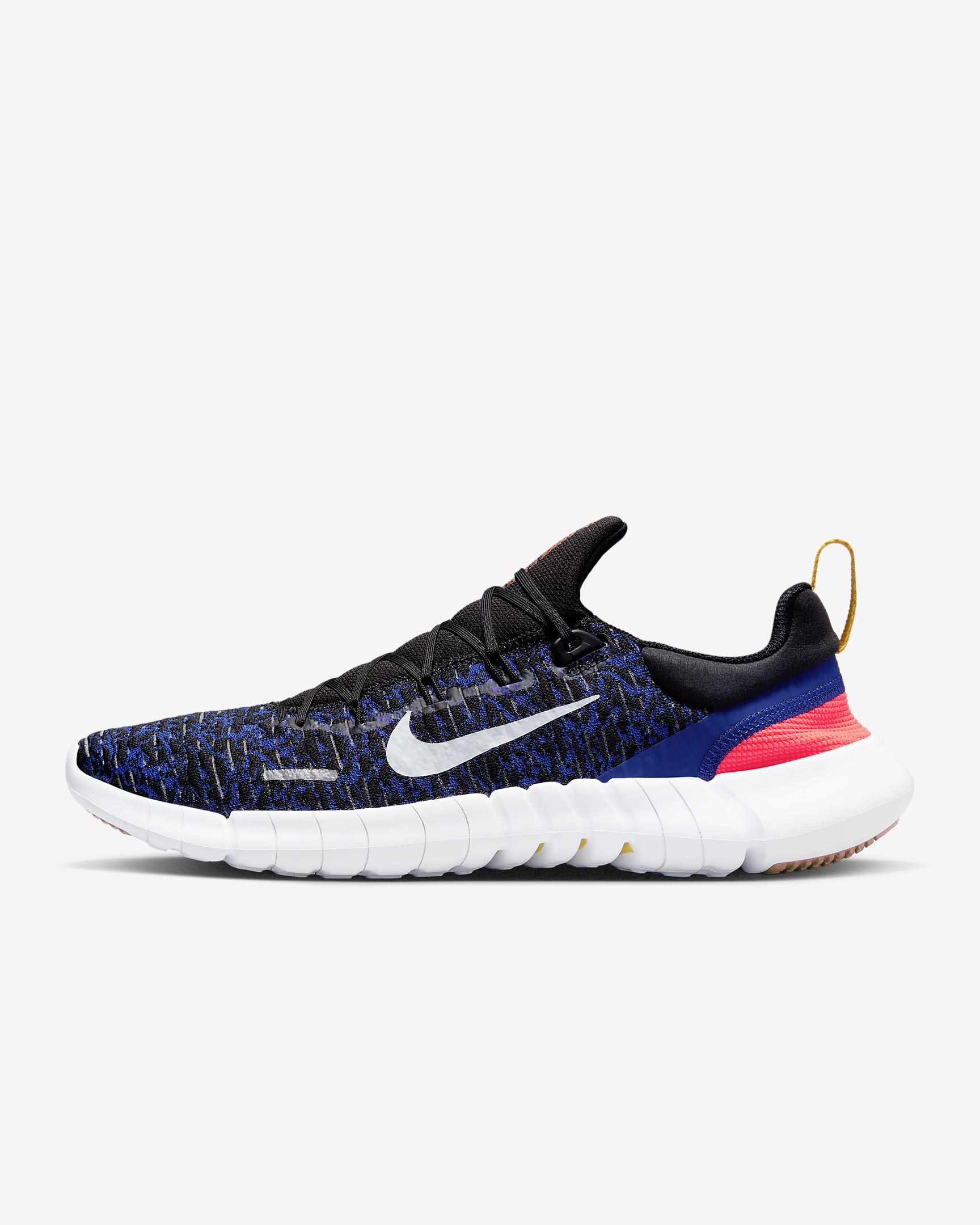 Nike Free Run 5.0 Men's Road Running Shoes - Black/Concord/Cinnabar/Football Grey