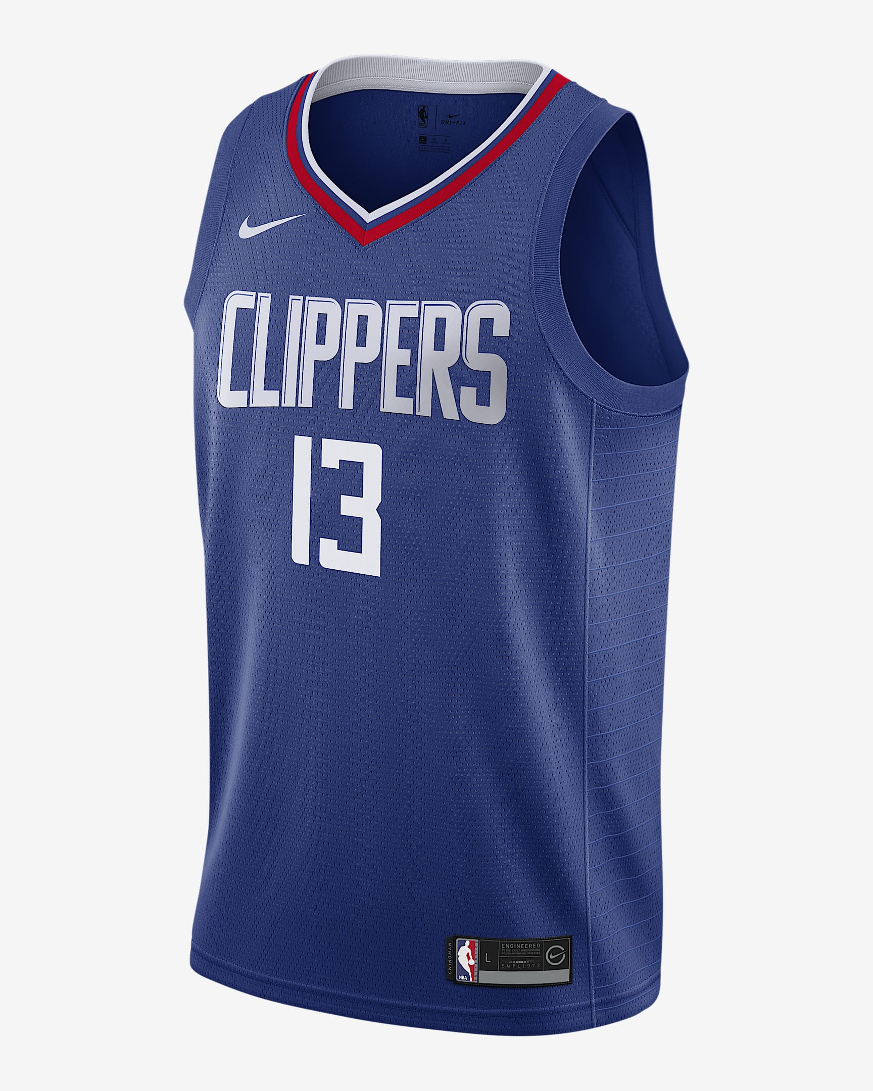 Jersey Nike de la NBA Replica para niños talla grande Paul George LA Clippers Icon Edition Swingman - Rojo universitario