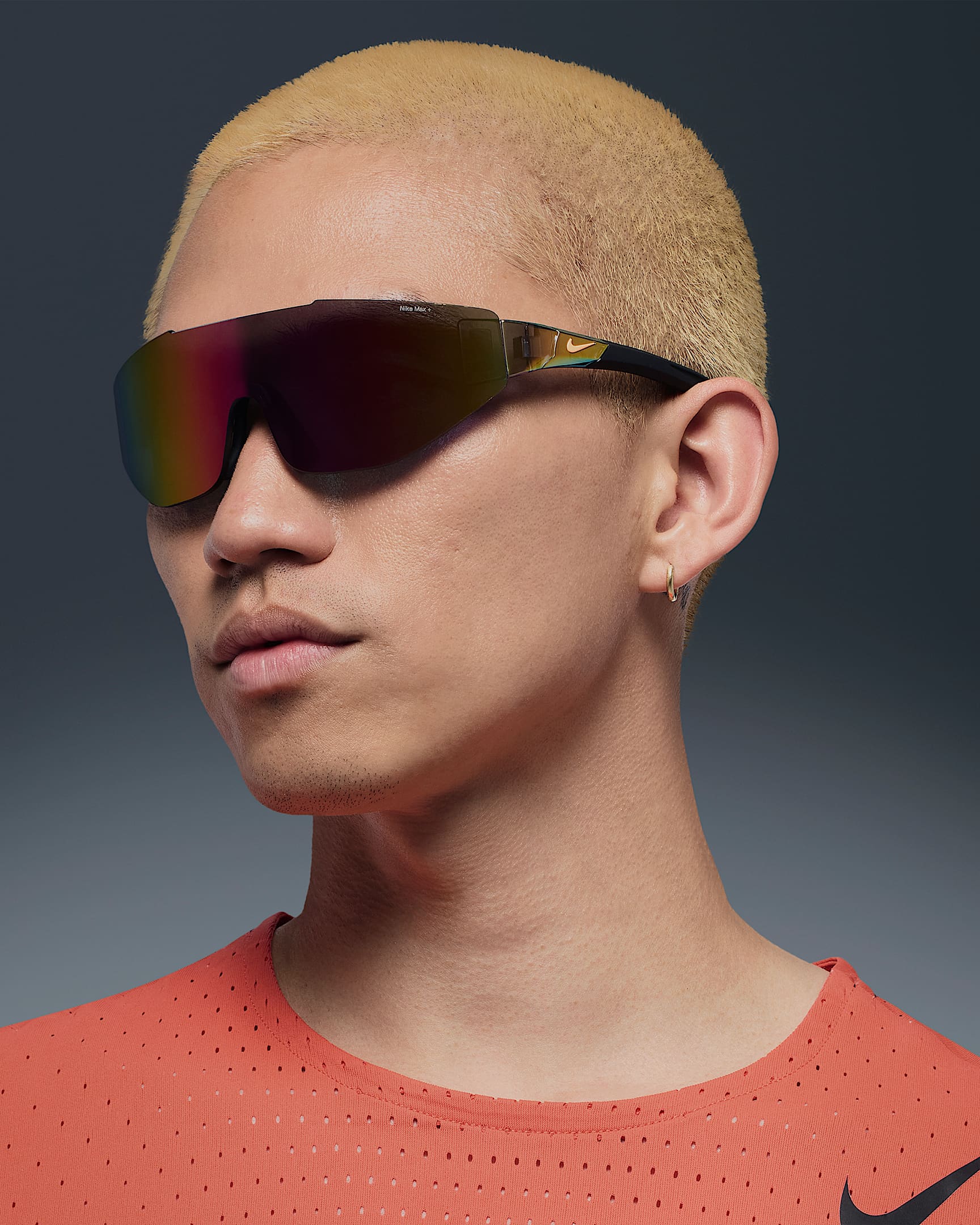 Nike Athena Edge Mirrored Sunglasses - Black/Total Orange
