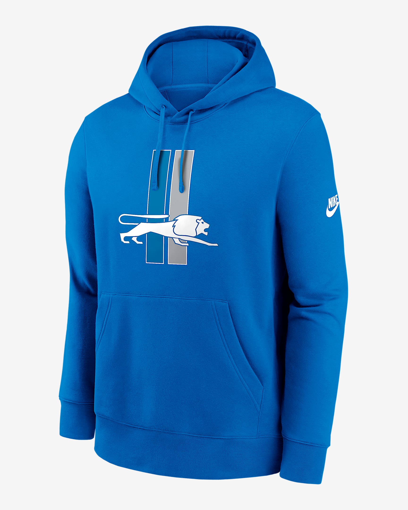 Detroit Lions Club Logo Men's Nike NFL Pullover Hoodie - Blue