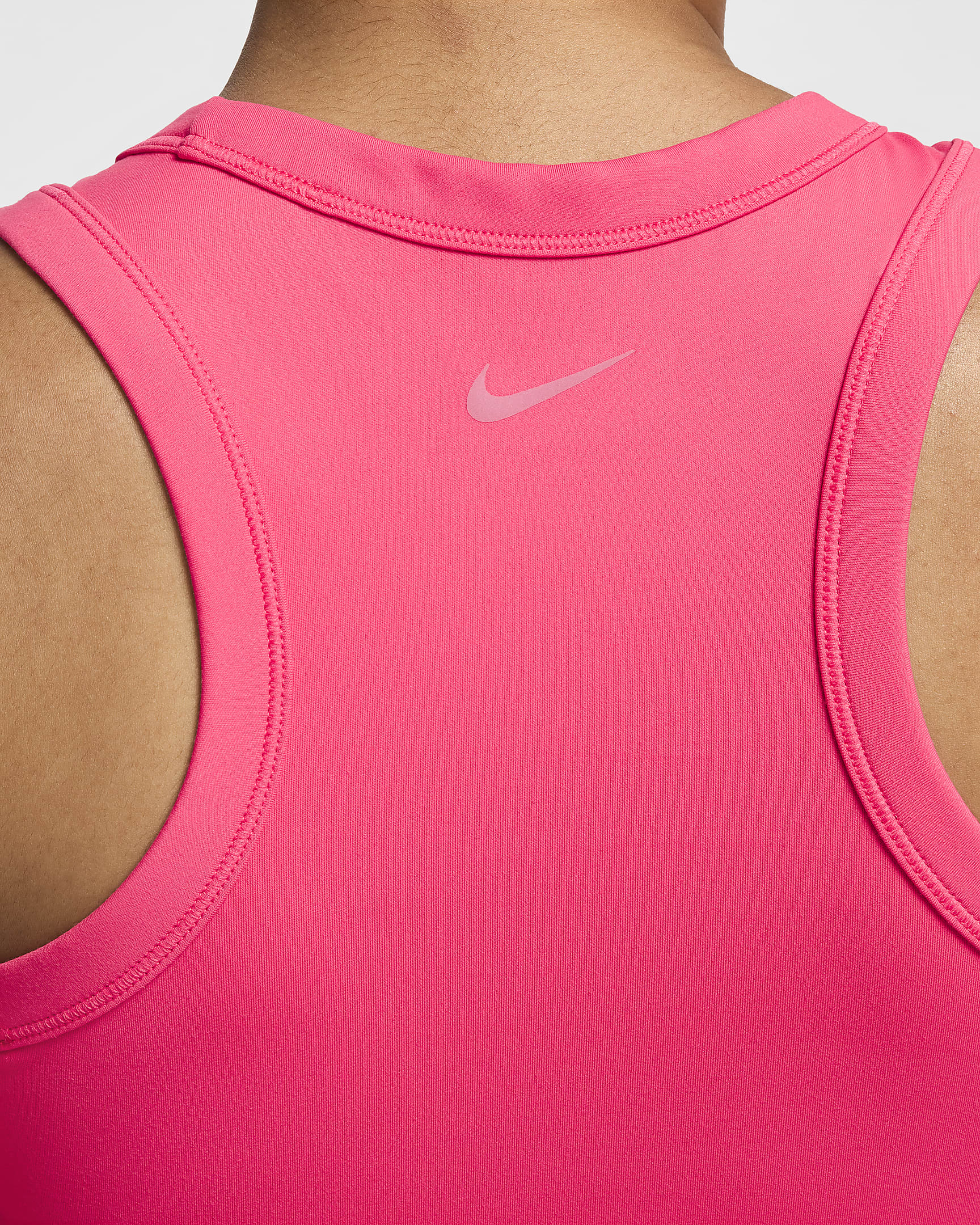 Nike One Fitted Women's Dri-FIT Cropped Tank Top - Aster Pink/Black