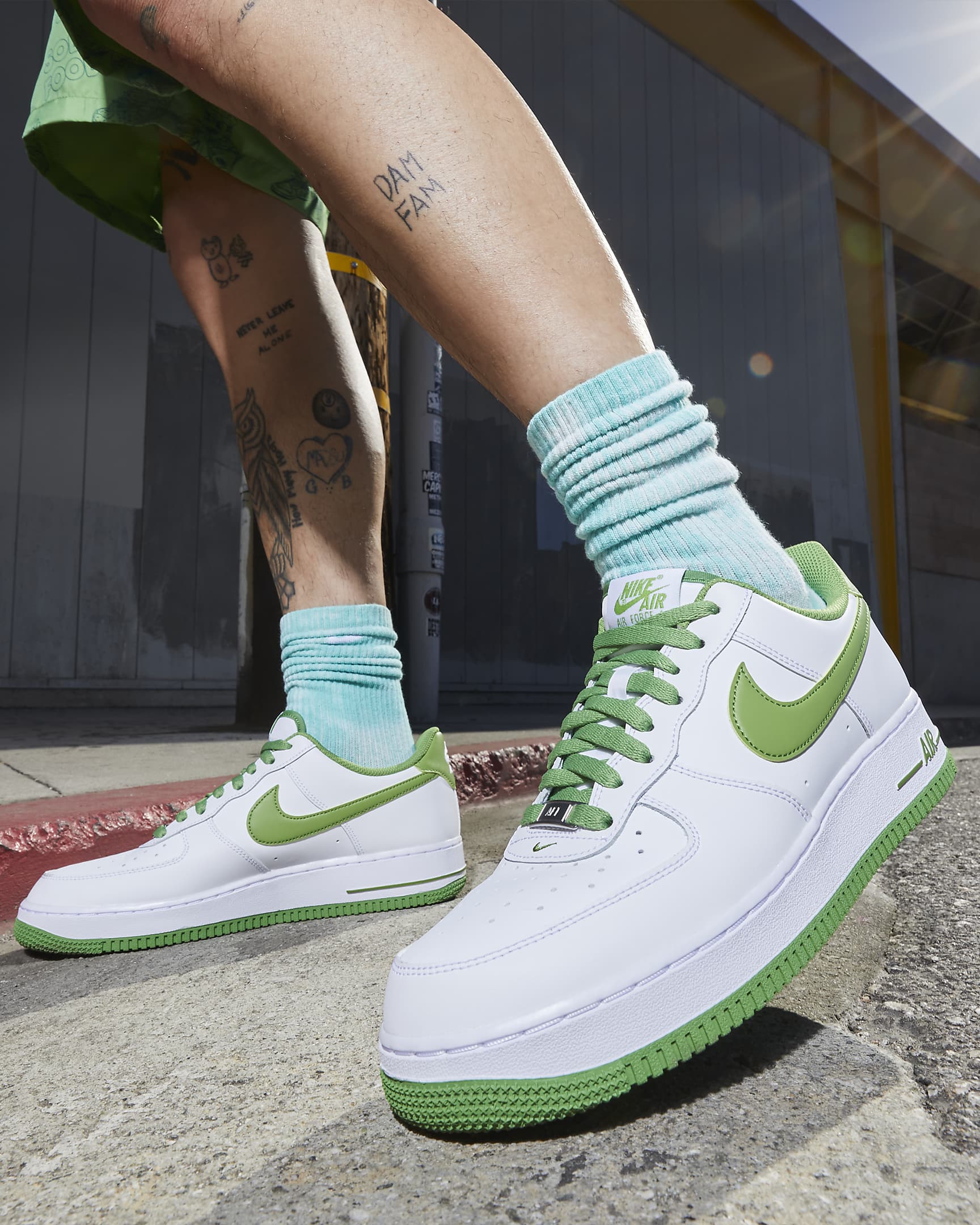 Nike Air Force 1 '07 Men's Shoes - White/Chlorophyll