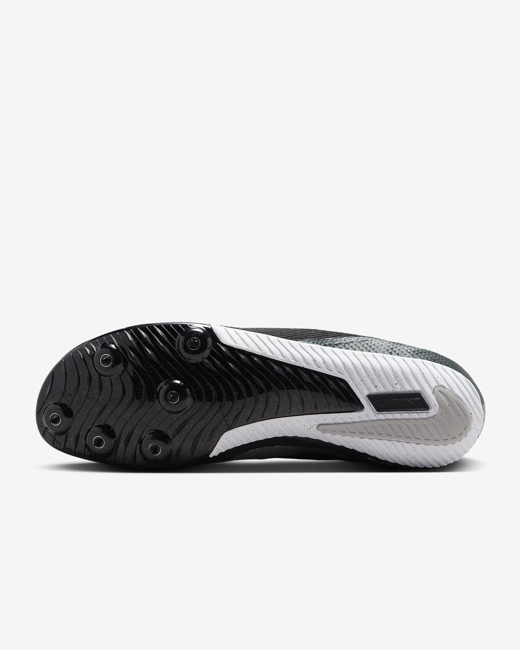 Tenis de atletismo con clavos para carreras rápidas Nike Zoom Rival - Negro/Negro/Plata metalizado