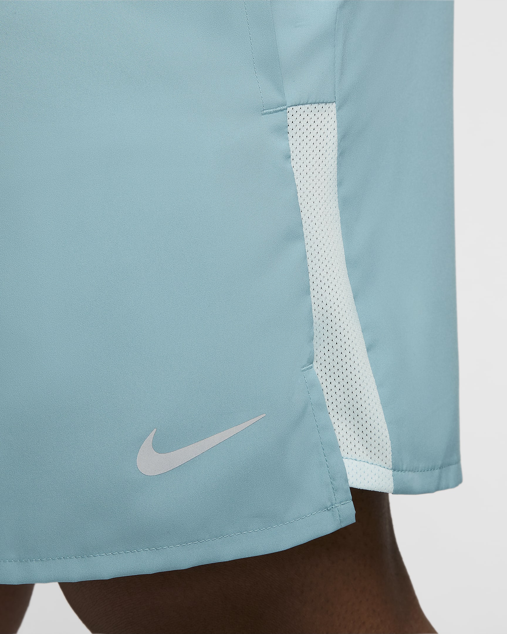 Nike Challenger Dri-FIT hardloopshorts met binnenbroek voor heren (13 cm) - Denim Turquoise/Glacier Blue/Zwart