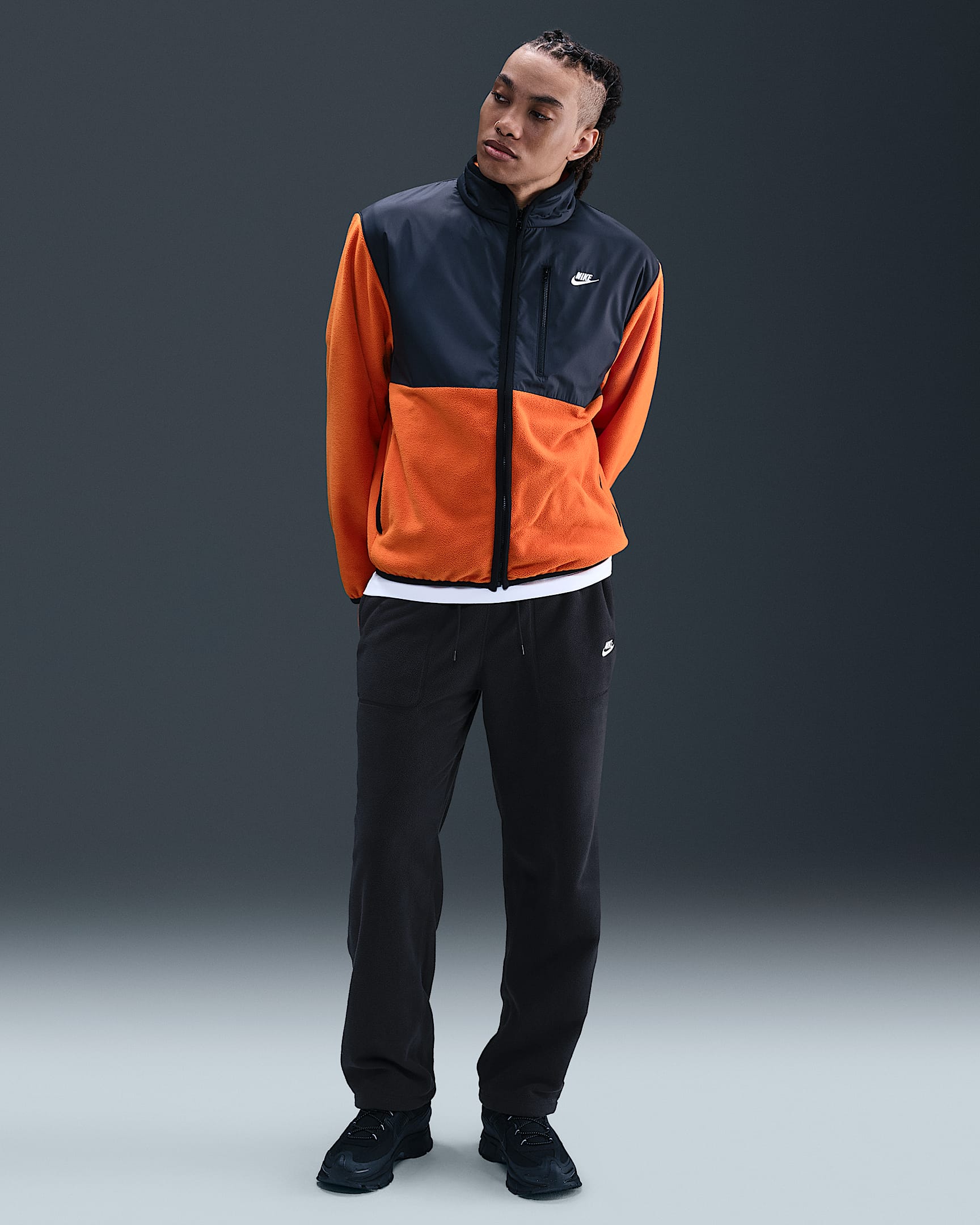 Nike Sportswear Club Men's Winterized Pants - Black/White