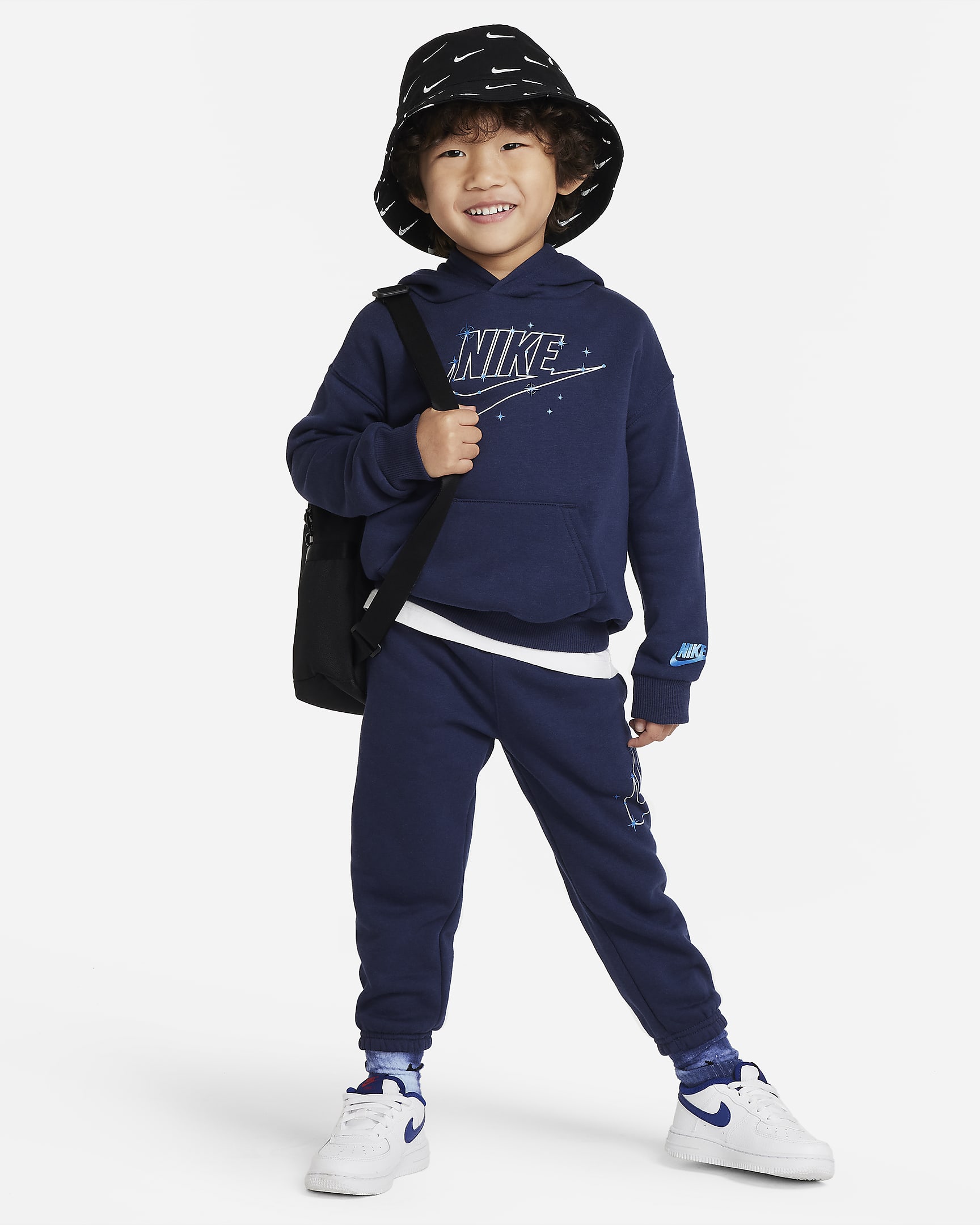 Παντελόνι Nike Sportswear Shine Fleece Pants για νήπια - Midnight Navy