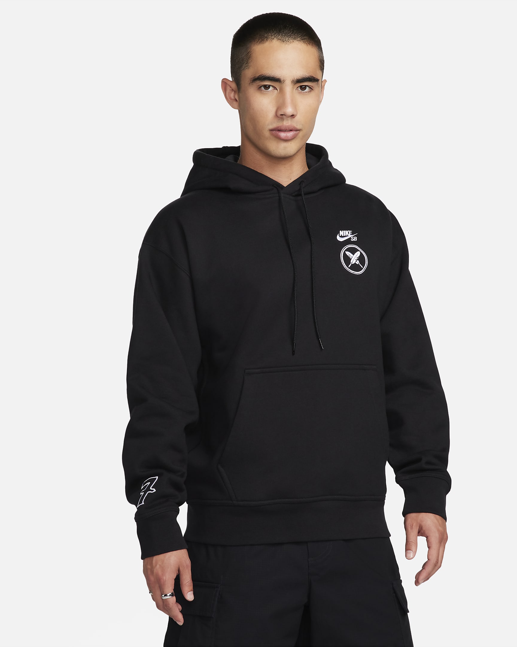 Nike SB Fleece Skate Pullover Hoodie - Black