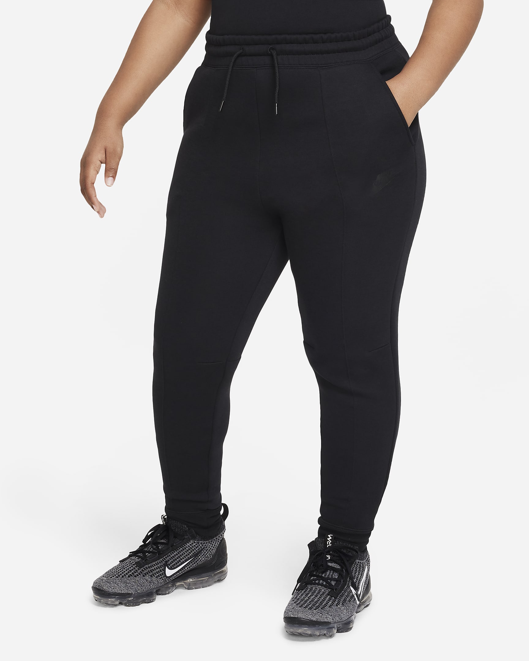 Pantaloni jogger Nike Sportswear Tech Fleece (Taglia grande) – Ragazza - Nero/Nero/Nero