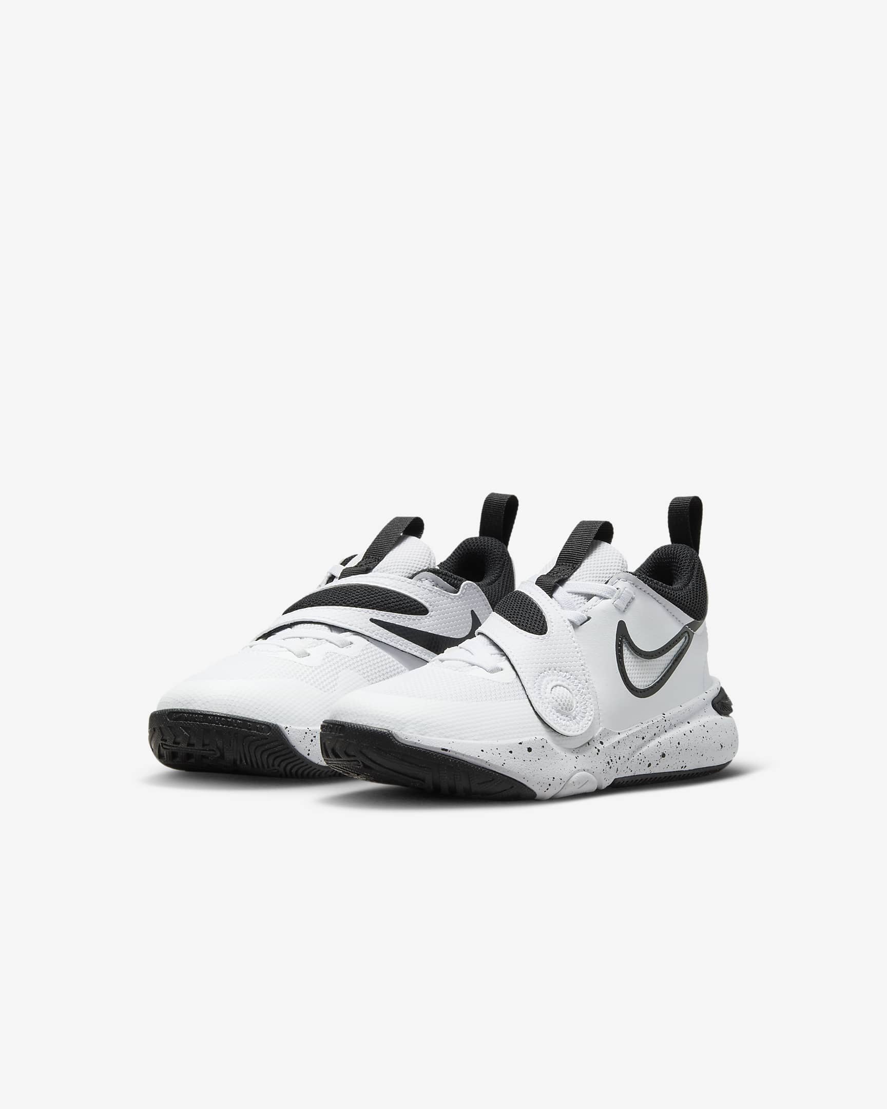 Nike Team Hustle D 11 Little Kids' Shoes - White/Black