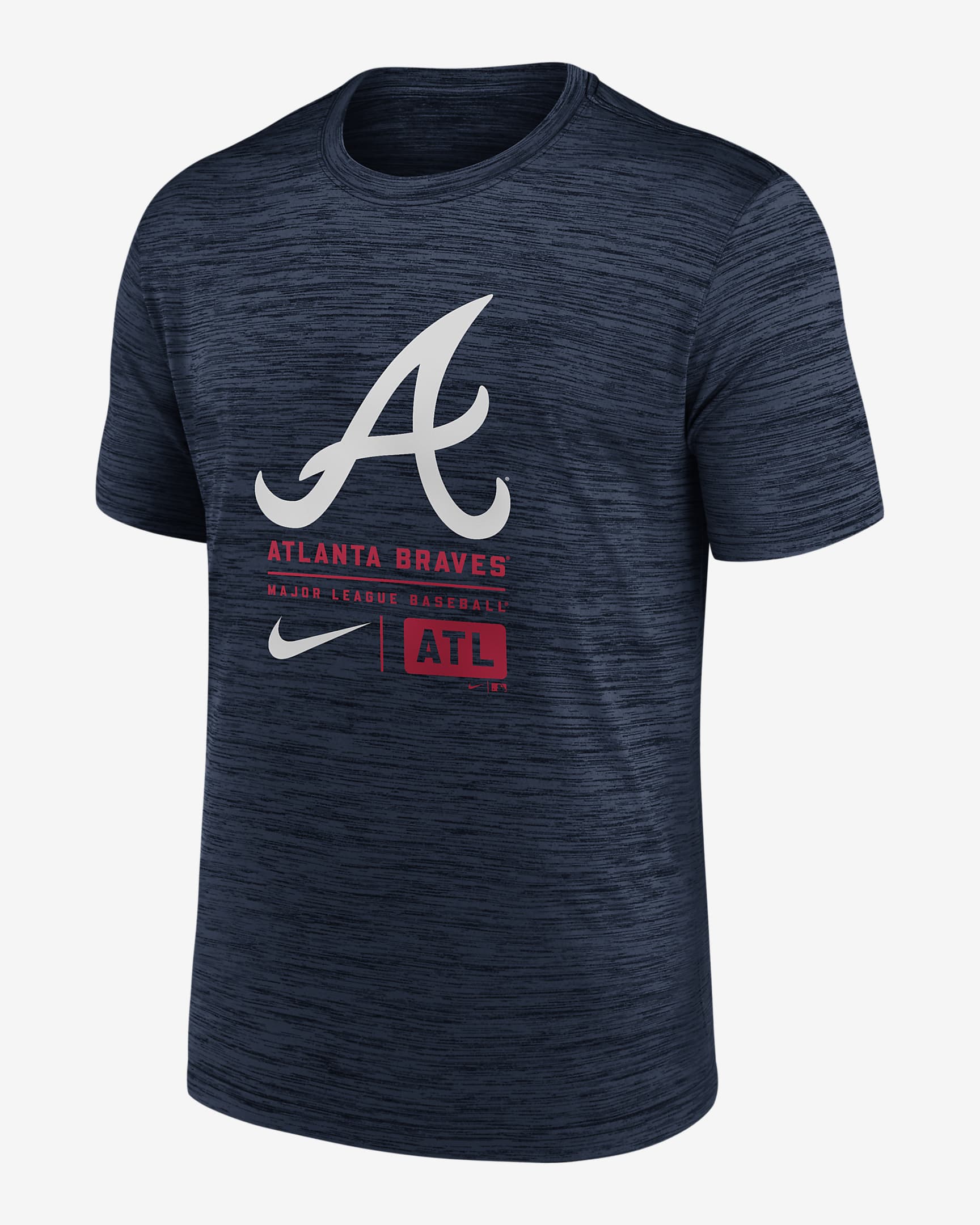 Atlanta Braves Large Logo Velocity Men's Nike MLB T-Shirt. Nike.com