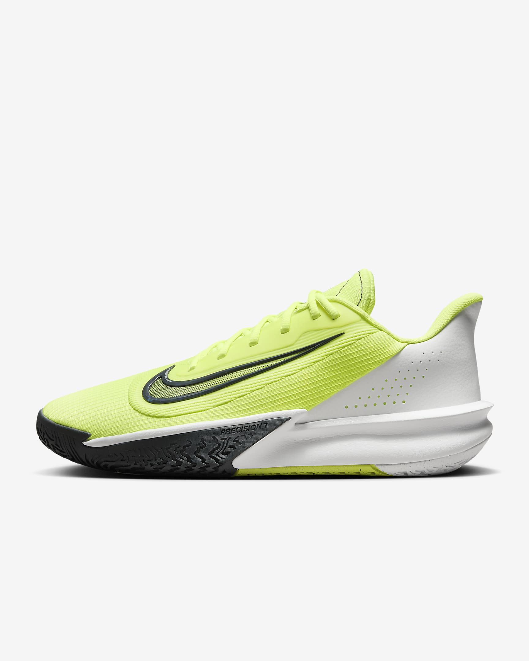 รองเท้าบาสเก็ตบอลผู้ชาย Nike Precision 7 - Volt/Summit White/Barely Volt/Dark Smoke Grey