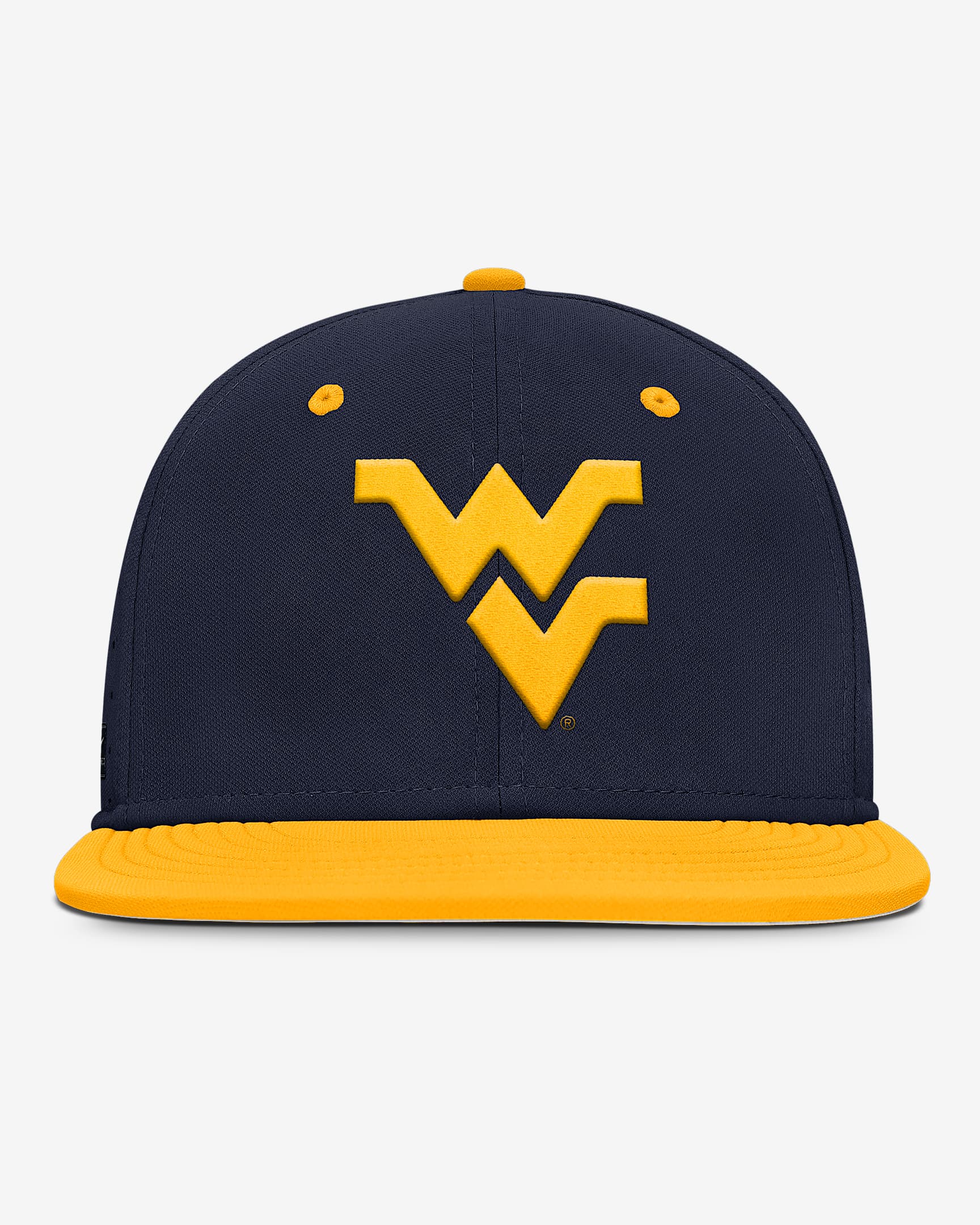 West Virginia Mountaineers Dugout True Men’s Nike Dri-FIT College Fitted Hat - Navy