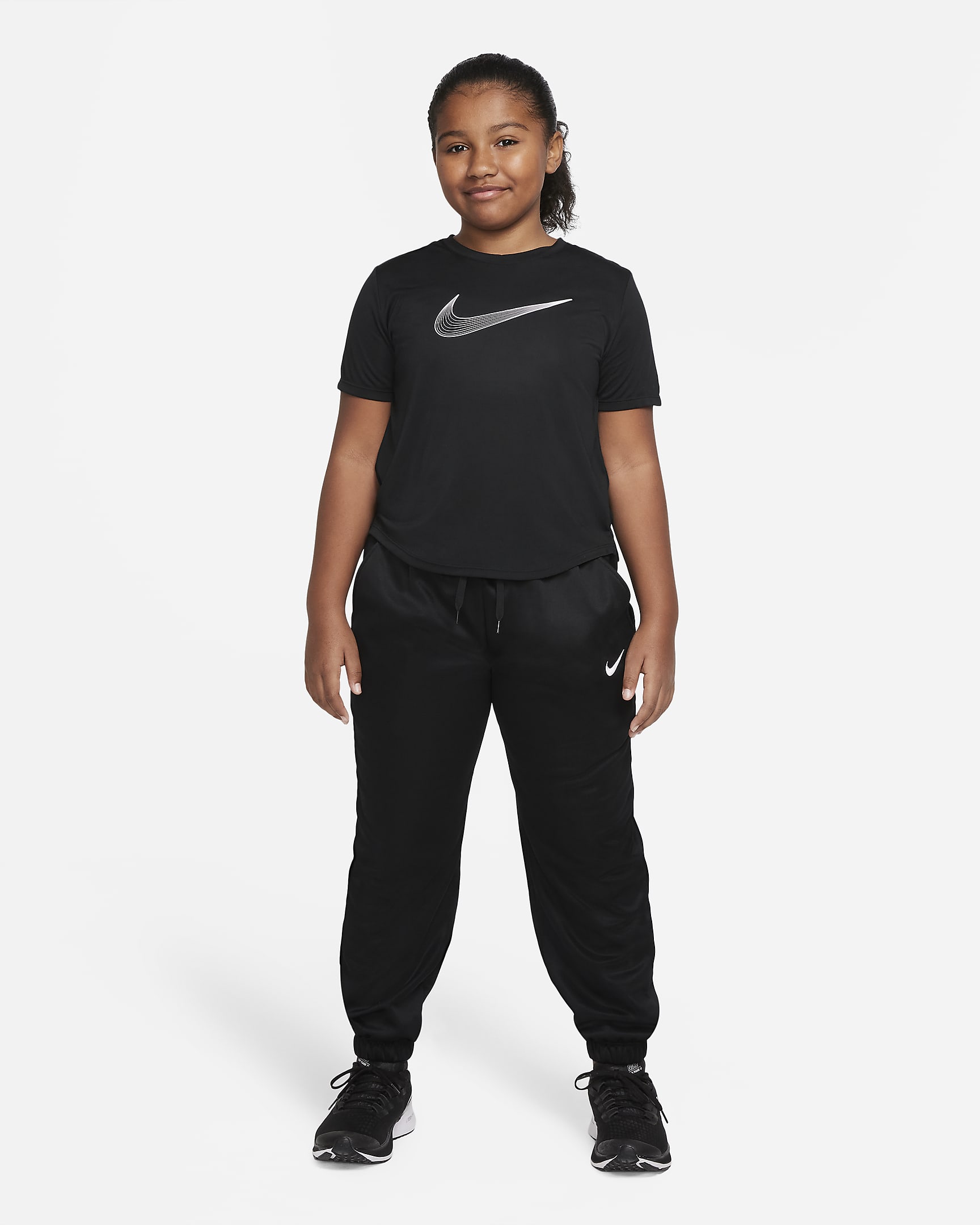 Nike Dri-FIT One Big Kids' (Girls') Short-Sleeve Training Top (Extended ...