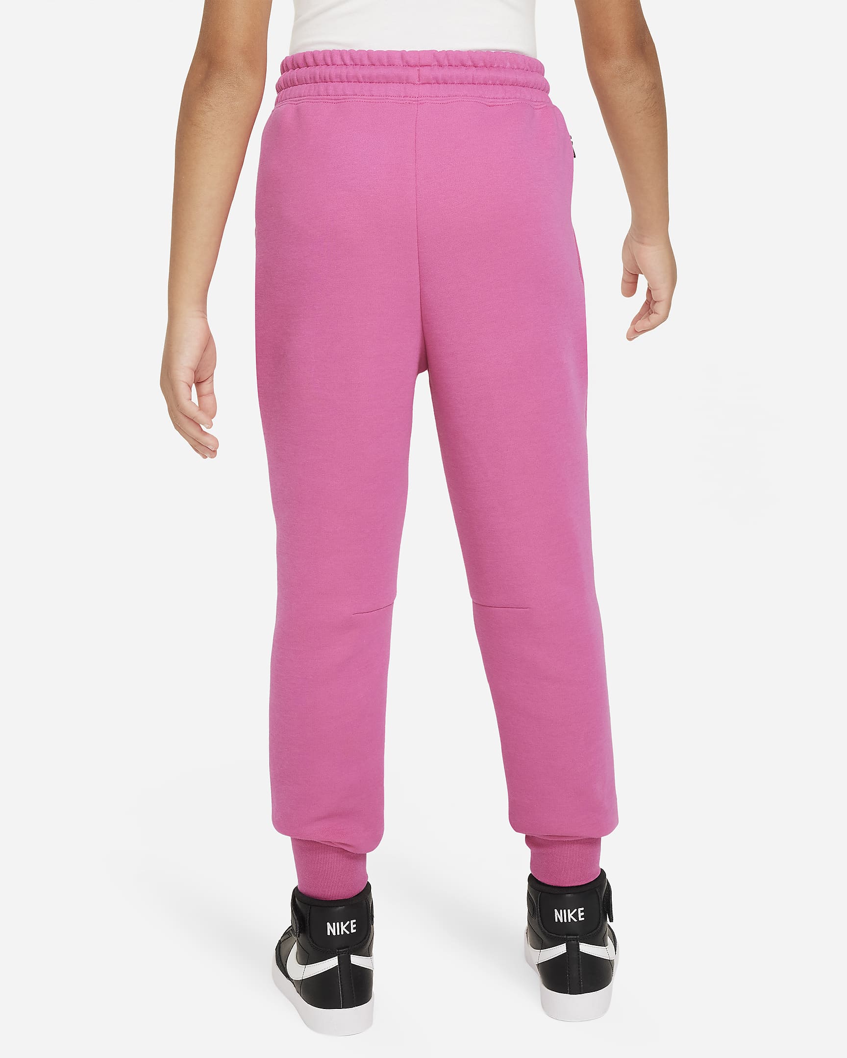 Calças desportivas Nike Sportswear Tech Fleece Júnior (Rapariga) - Rosa Alchemy/Preto/Preto