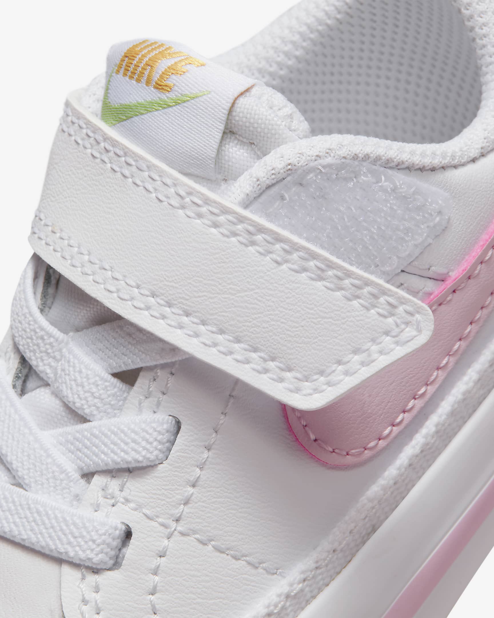 NikeCourt Legacy Baby/Toddler Shoes - White/Sesame/Honeydew/Pink Foam