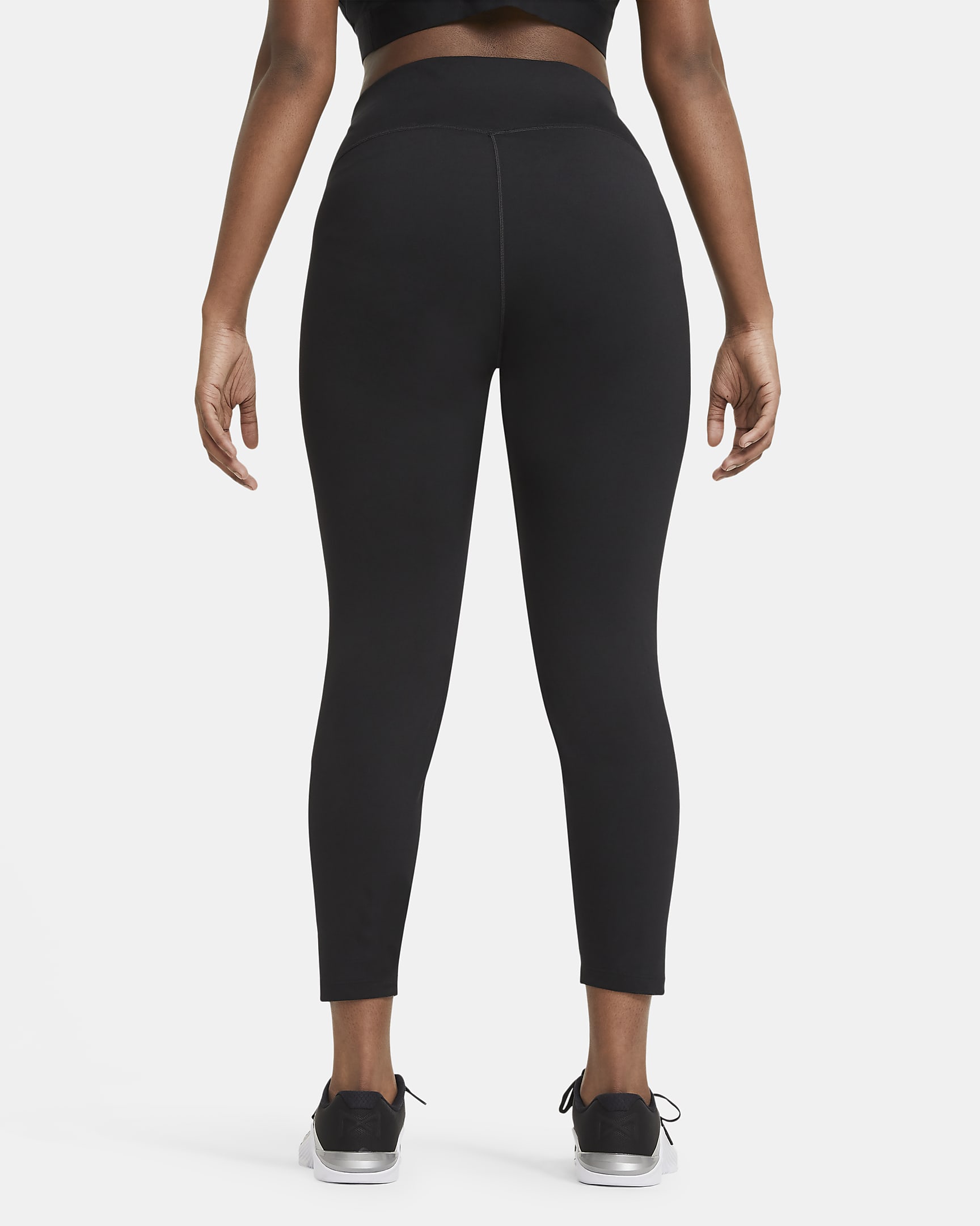 Nike One Women's Mid-Rise Leggings (Plus Size) - Black/White