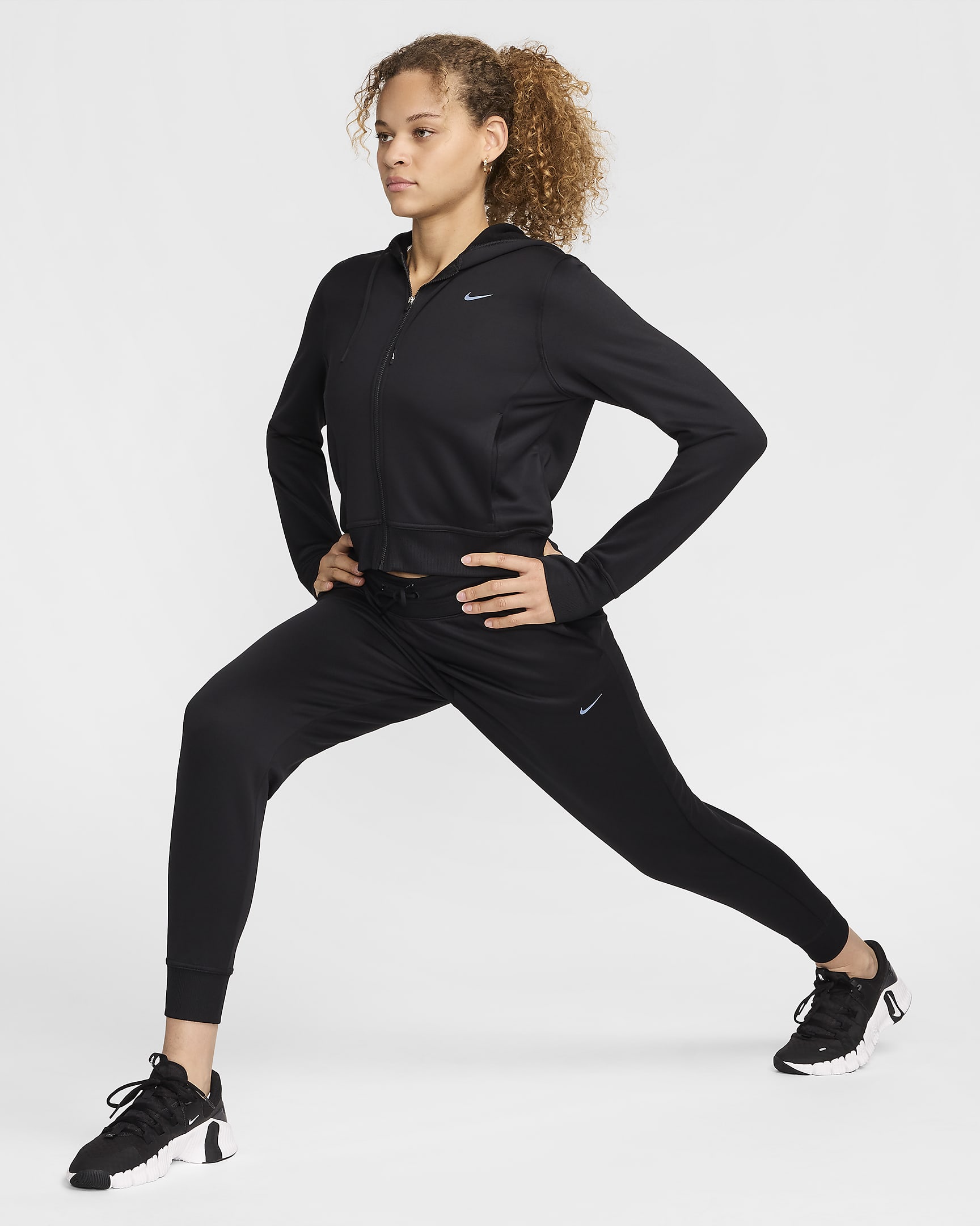 Nike Therma-FIT One Women's High-Waisted 7/8 Joggers - Black/White