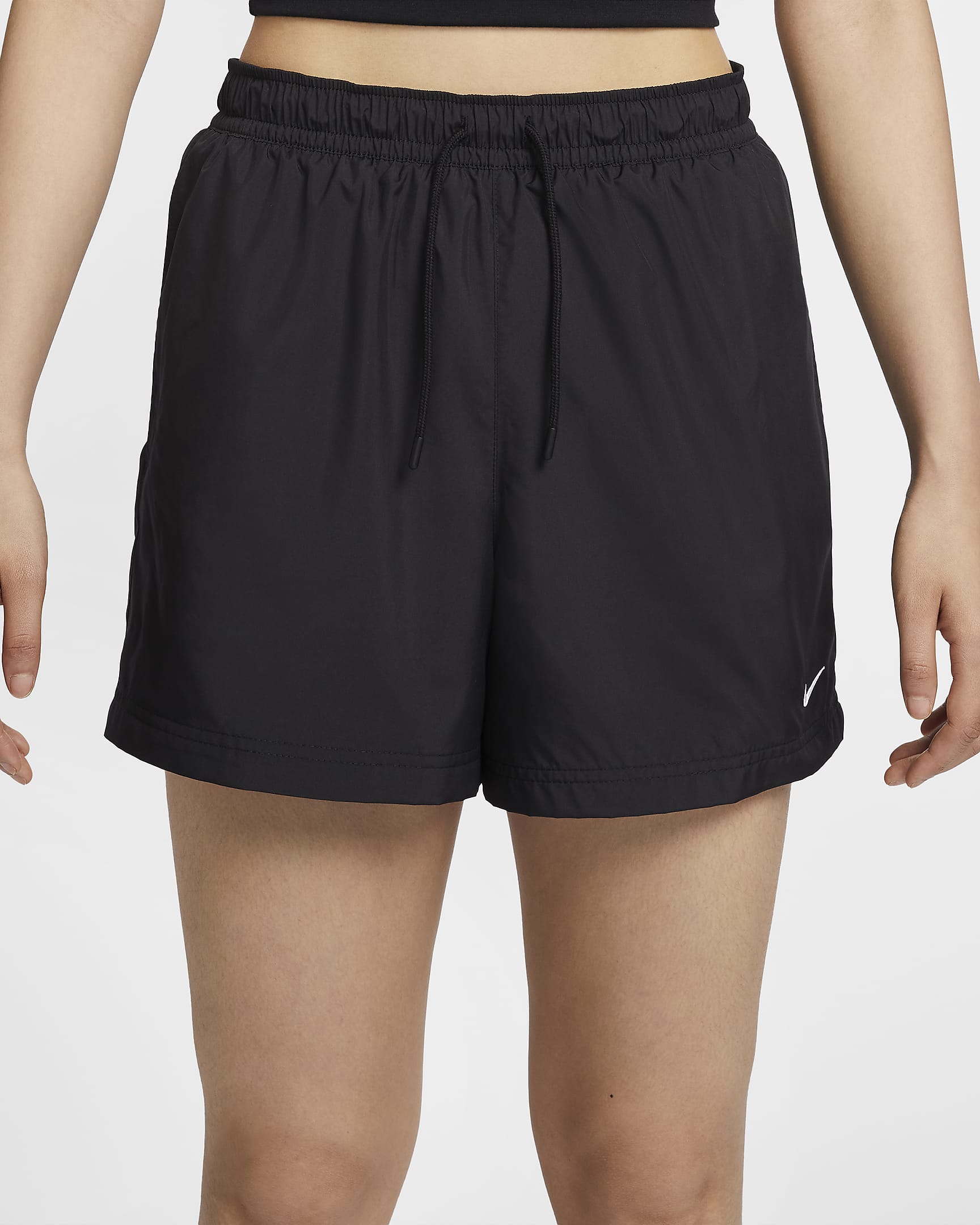 Nike Sportswear Classic Wovens Women's Mid-Rise Shorts - Black/White