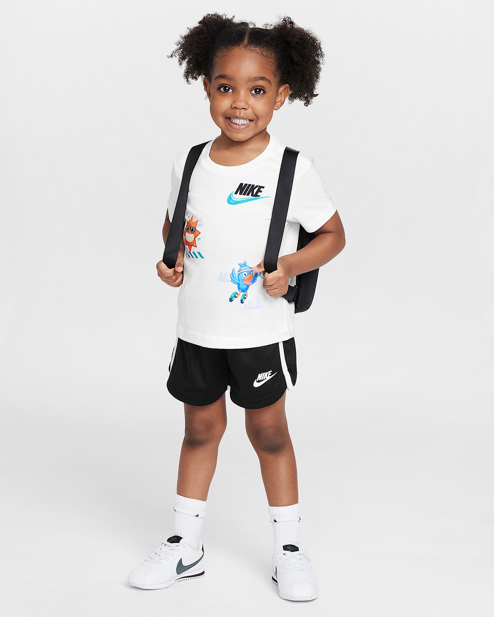 Conjunto de shorts de 2 piezas Dri-FIT Just Believe infantil Nike - Negro