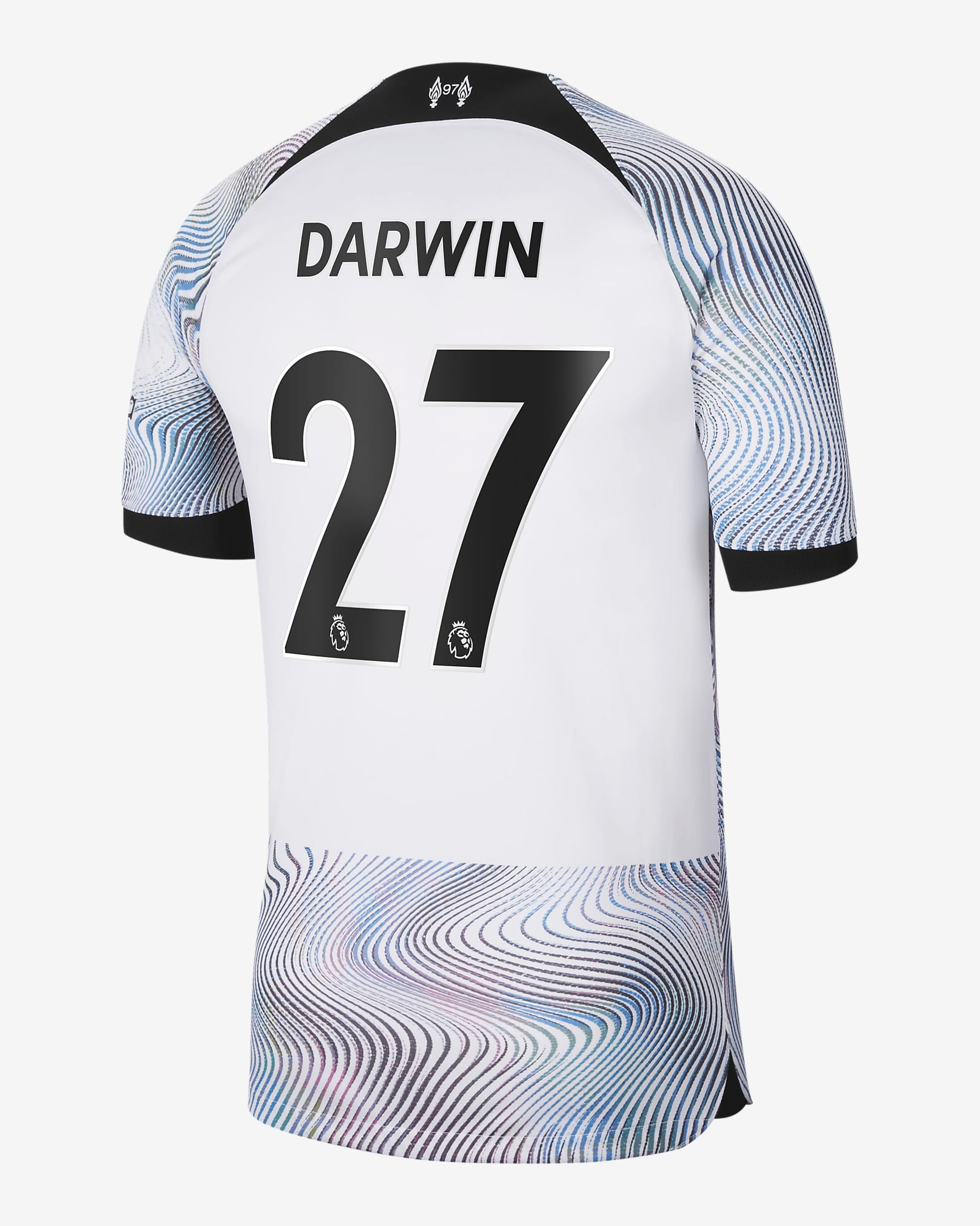 Liverpool 2022/23 Stadium Away (Darwin Núñez) Men's Nike Dri-FIT Soccer Jersey - White