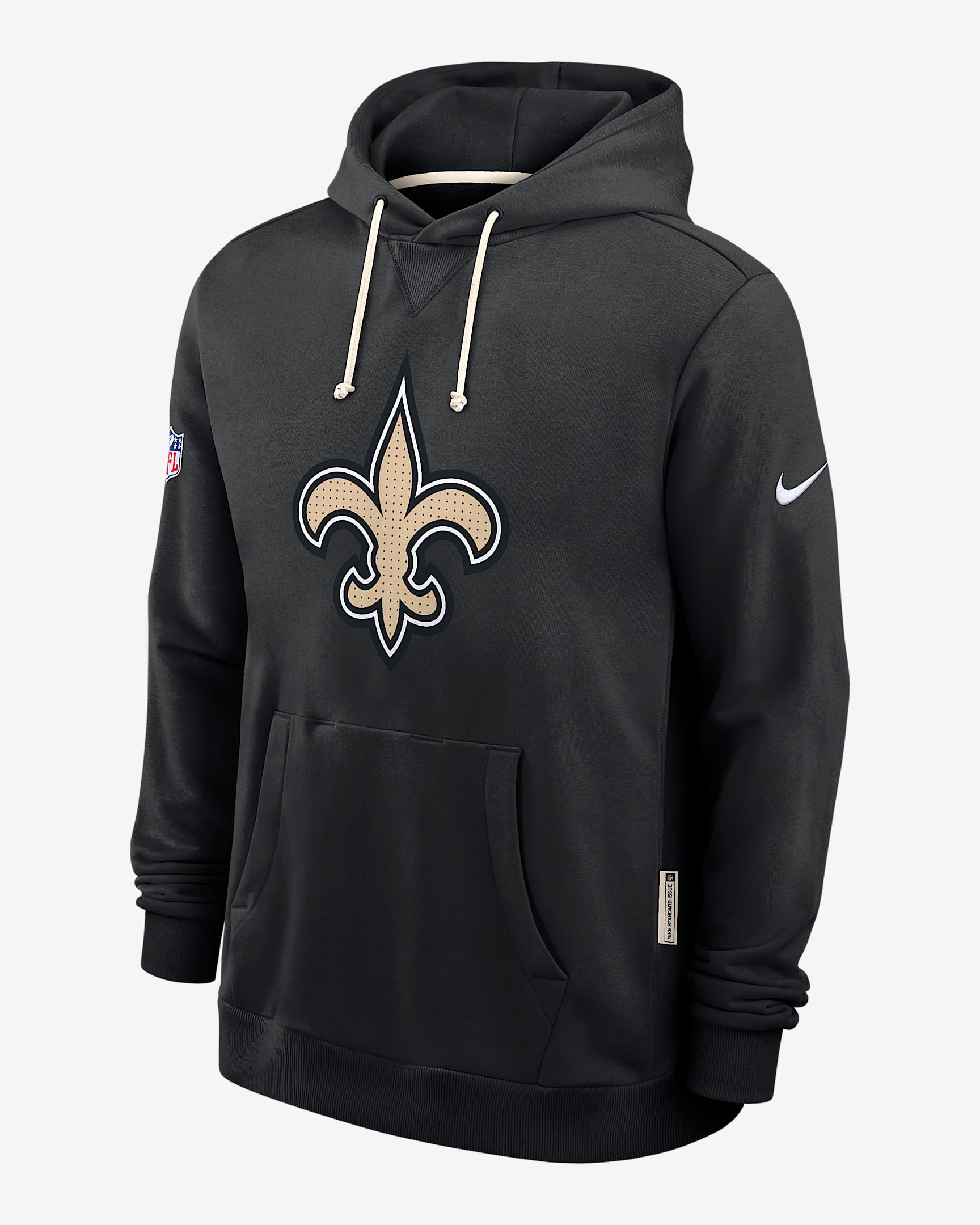 New Orleans Saints Initial Home Sideline Men's Nike Dri-FIT NFL Pullover Hoodie - Black