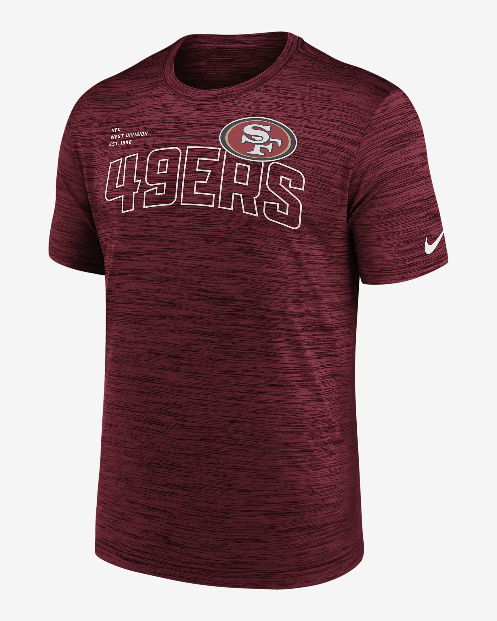 Playera Nike De La Nfl Para Hombre San Francisco 49ers Velocity Arch 