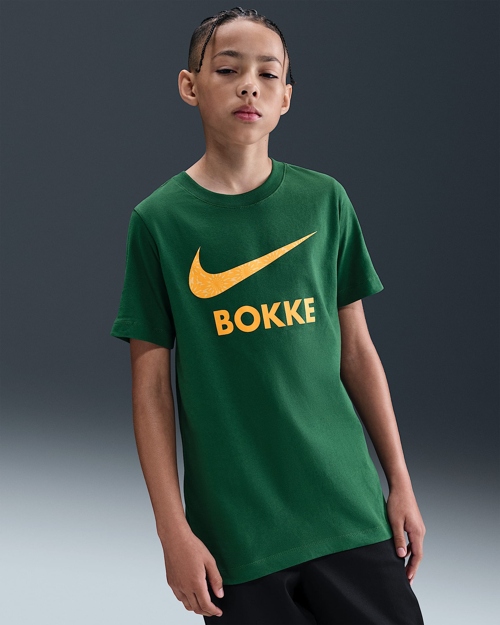 Springboks Nike Rugby-T-Shirt (ältere Kinder) - Gorge Green/University Gold