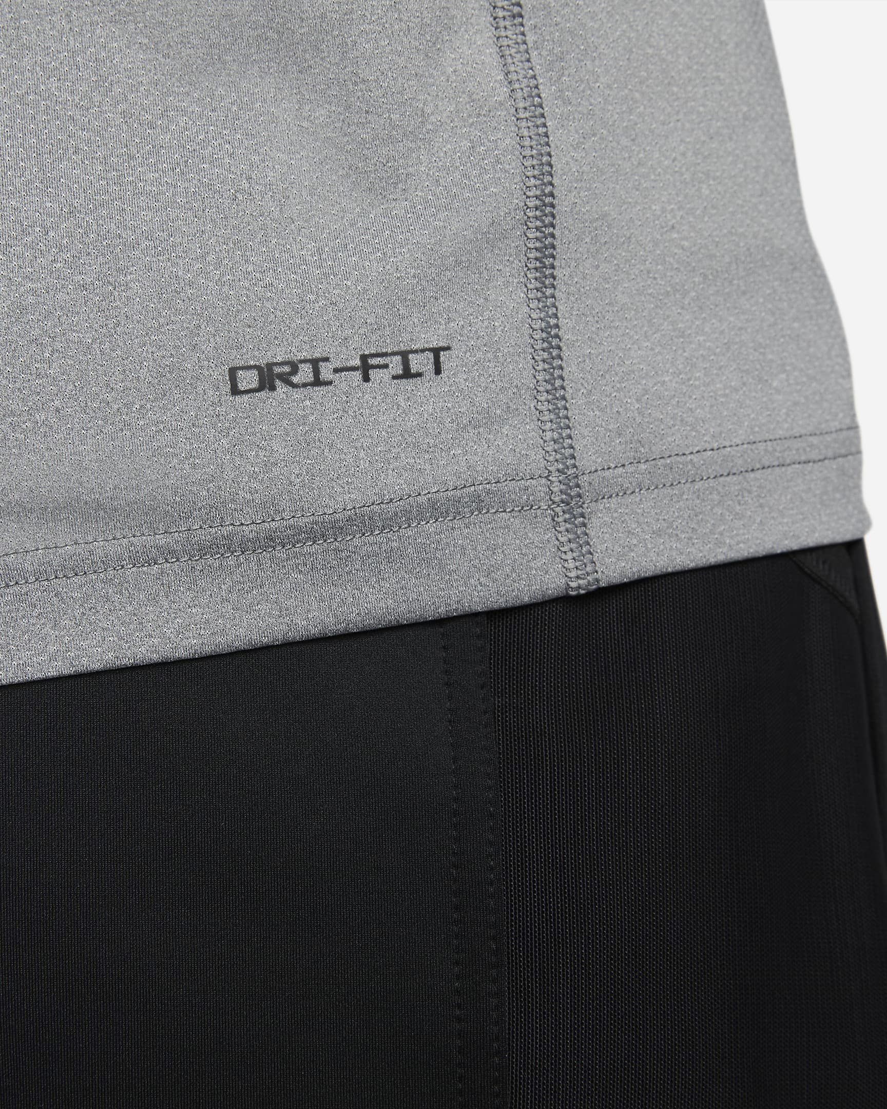 Haut de fitness à manches courtes Dri-FIT Nike Ready pour homme - Smoke Grey/Heather/Noir