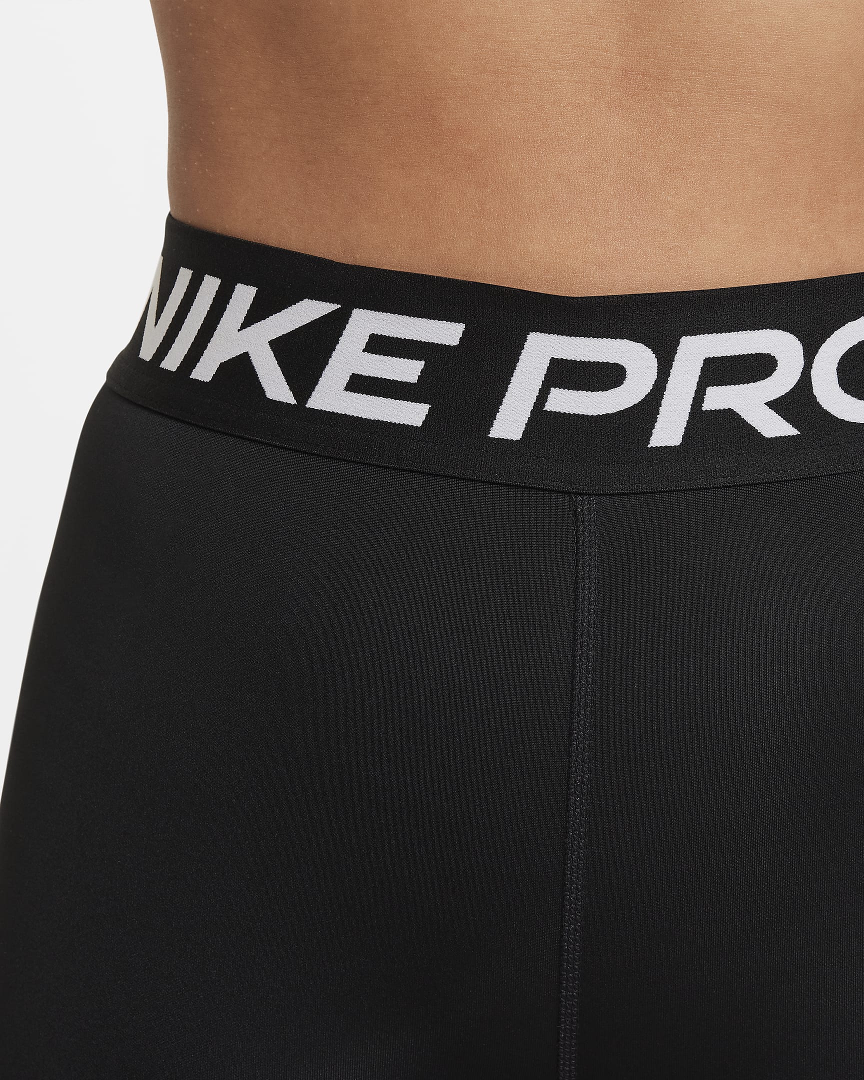 Nike Pro Dri-FIT Older Kids' (Girls') Leggings - Black/White