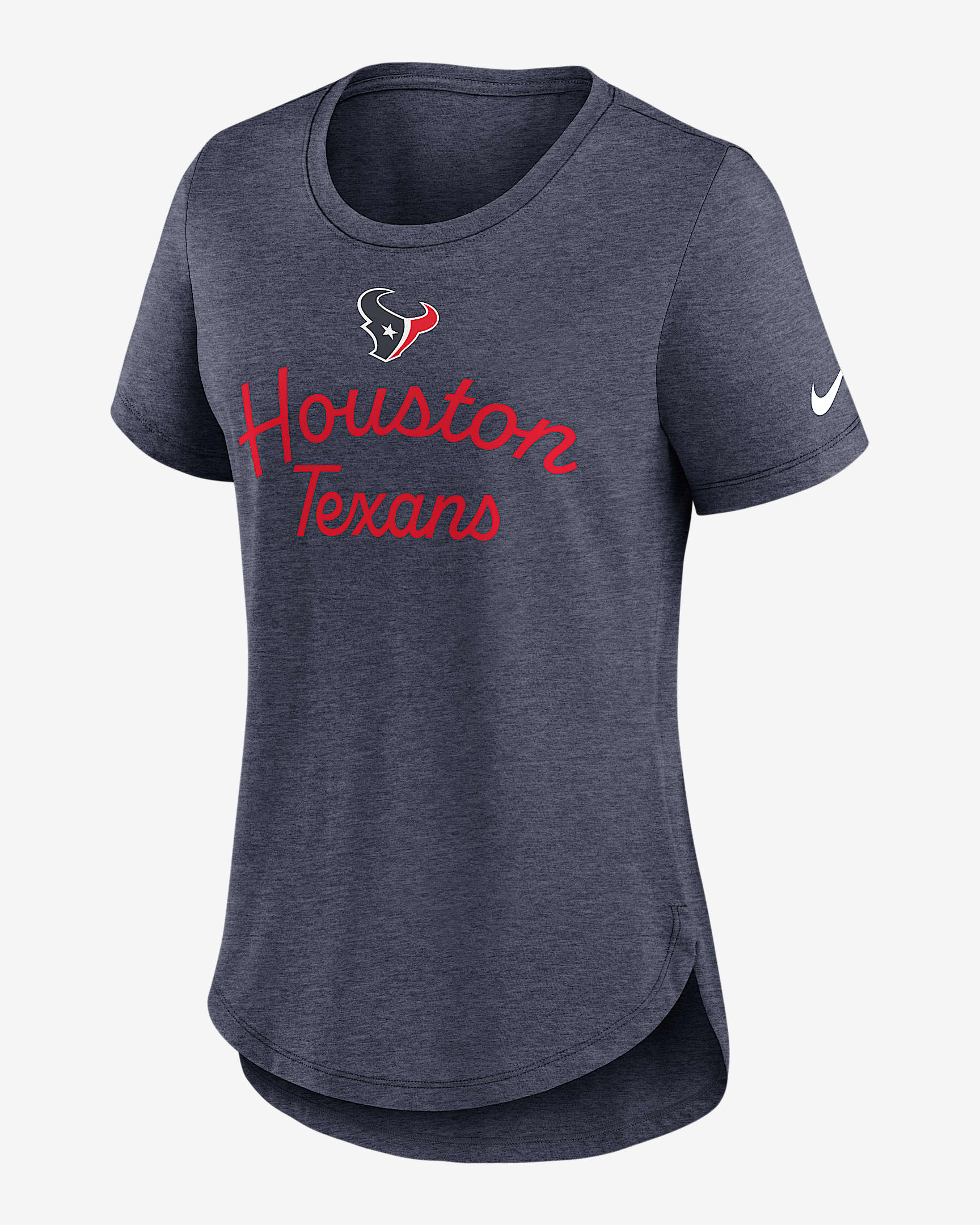 Houston Texans Script Women's Nike NFL T-Shirt - Navy