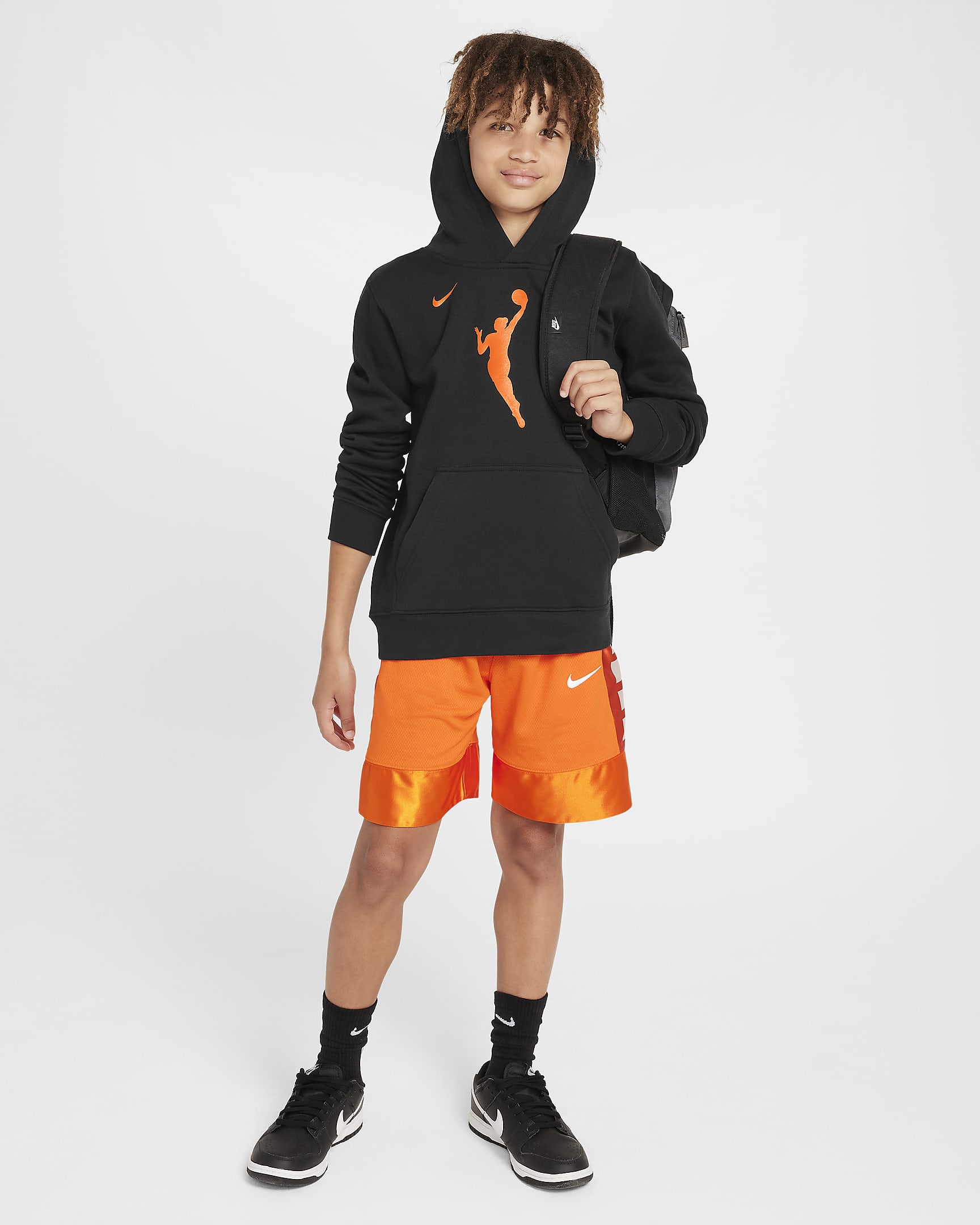 Team 13 Essential Older Kids' Nike WNBA Pullover Hoodie - Black