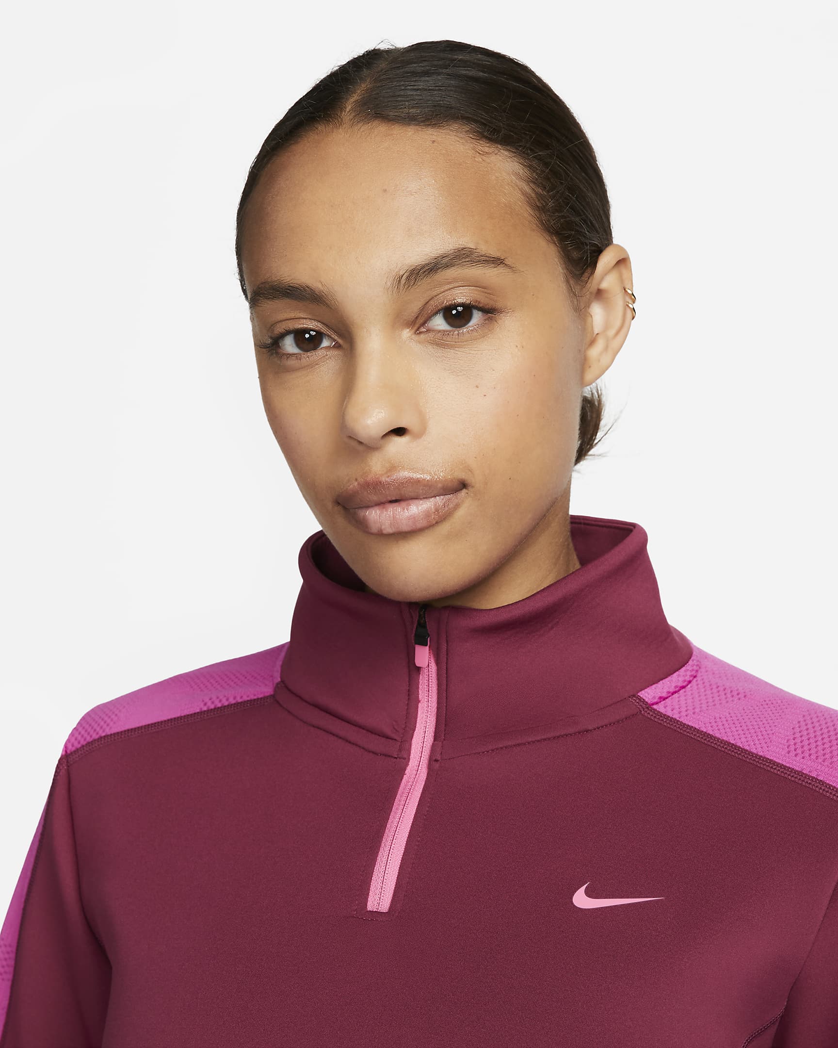 Nike Dri-FIT Women's Long-Sleeve 1/4-Zip Training Top. Nike HU