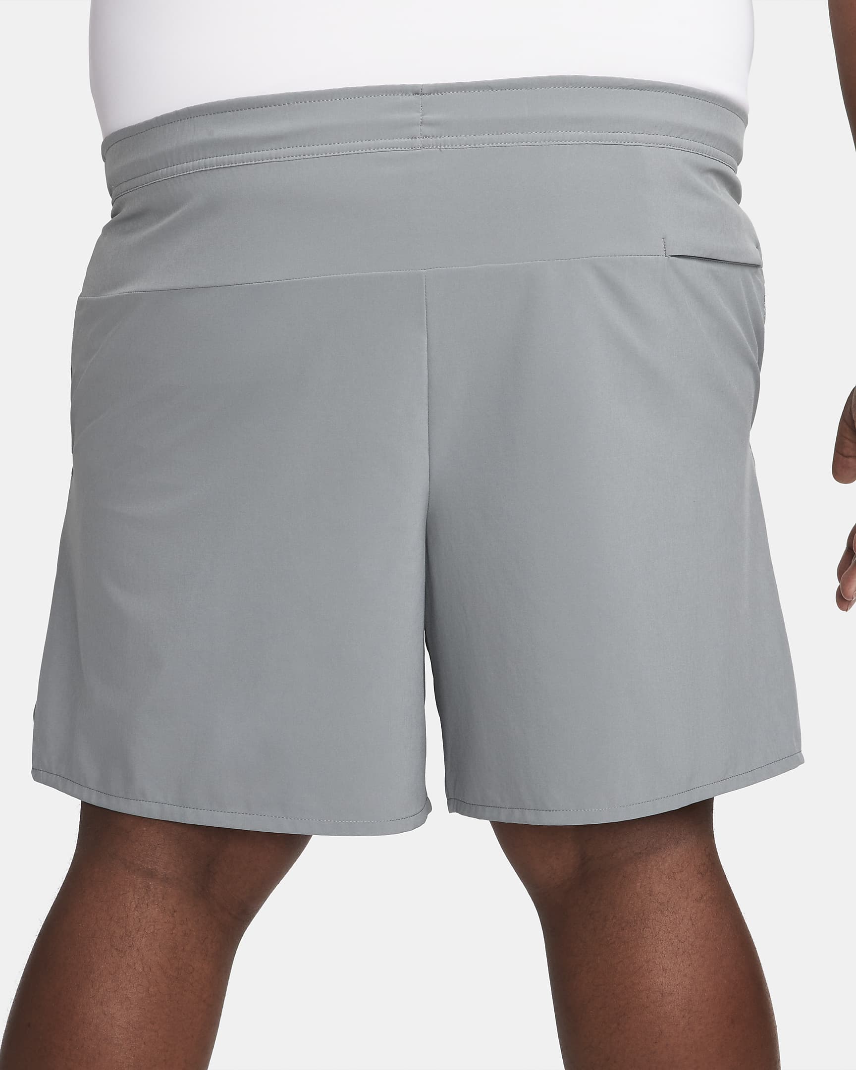 Nike Unlimited multifunctionele niet-gevoerde herenshorts met Dri-FIT (18 cm) - Smoke Grey/Zwart/Smoke Grey