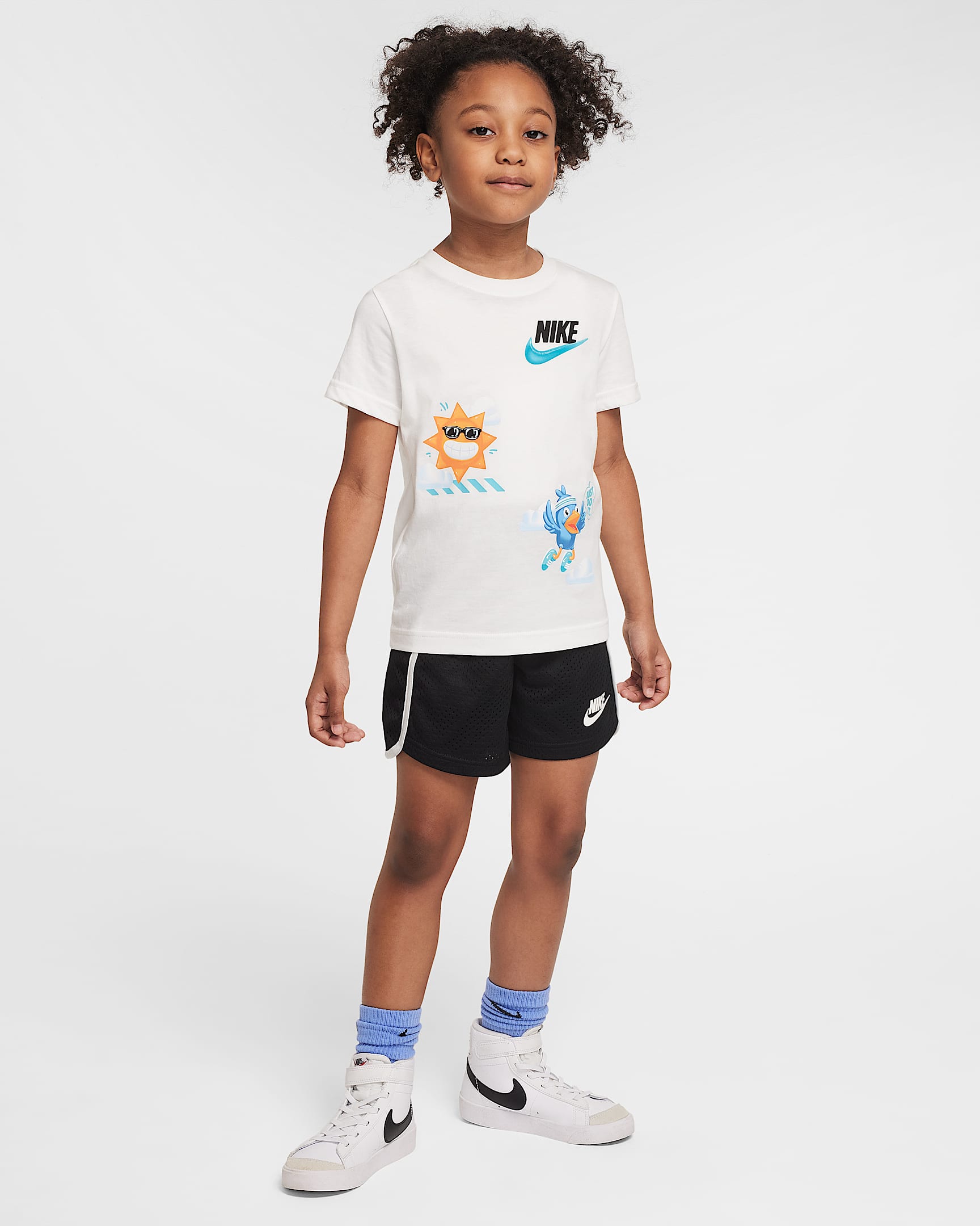 Conjunto de 2 piezas con shorts para preescolar Nike Dri-FIT - Negro