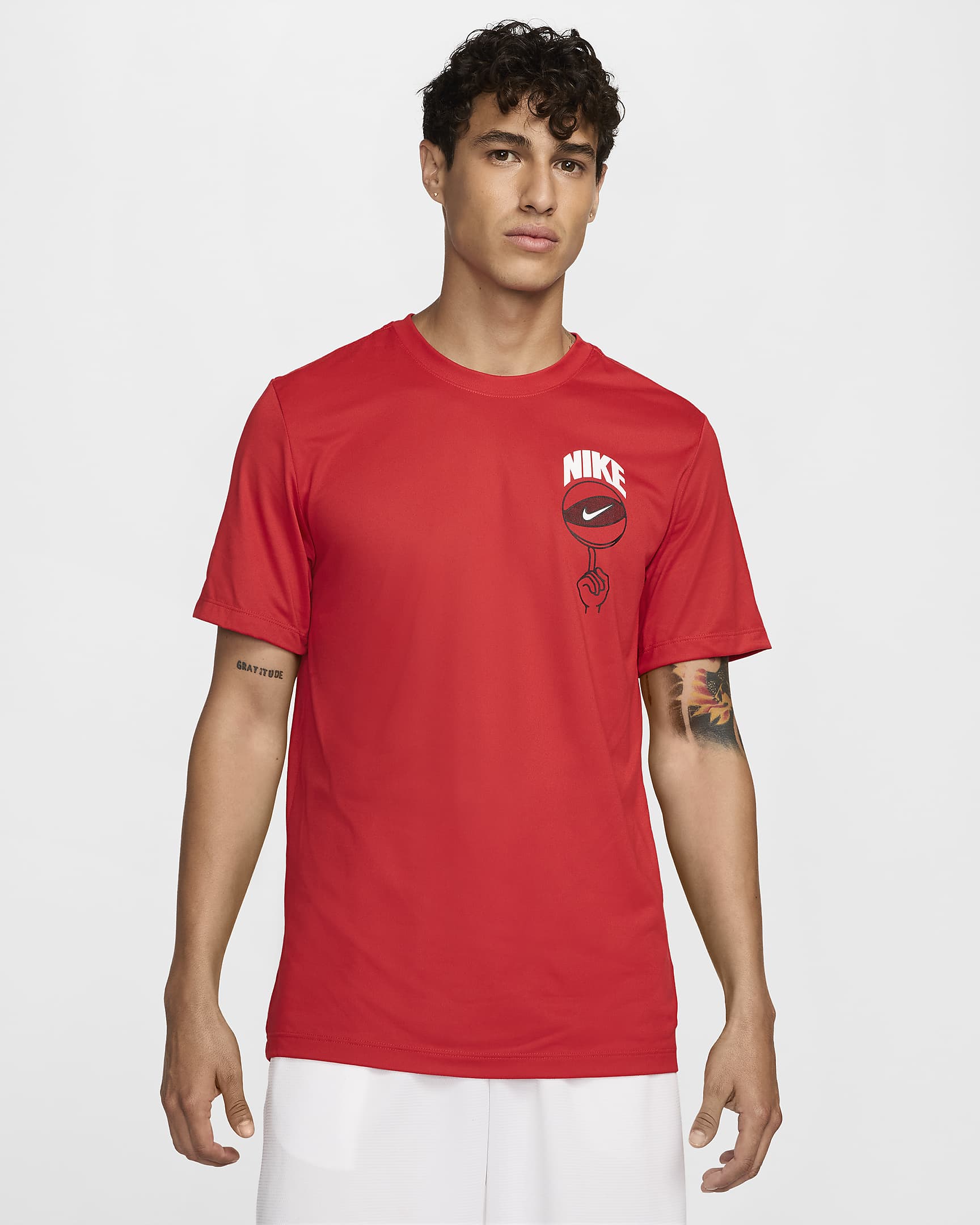 T-shirt de basquetebol Dri-FIT Nike para homem - Vermelho University