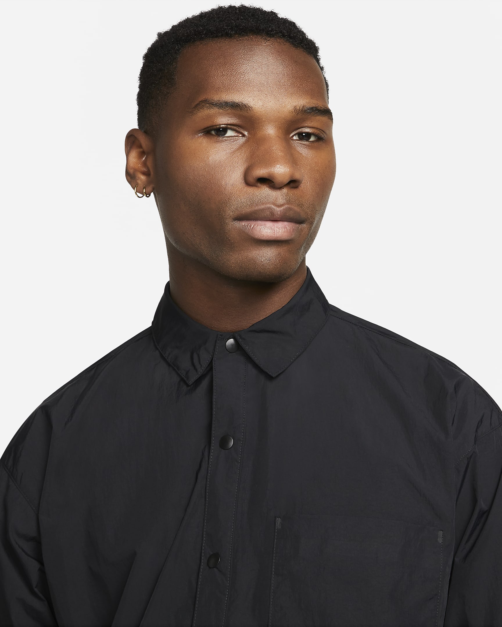 Nike Sportswear Tech Pack Men's Woven Long-sleeve Shirt - Black/Black/Black