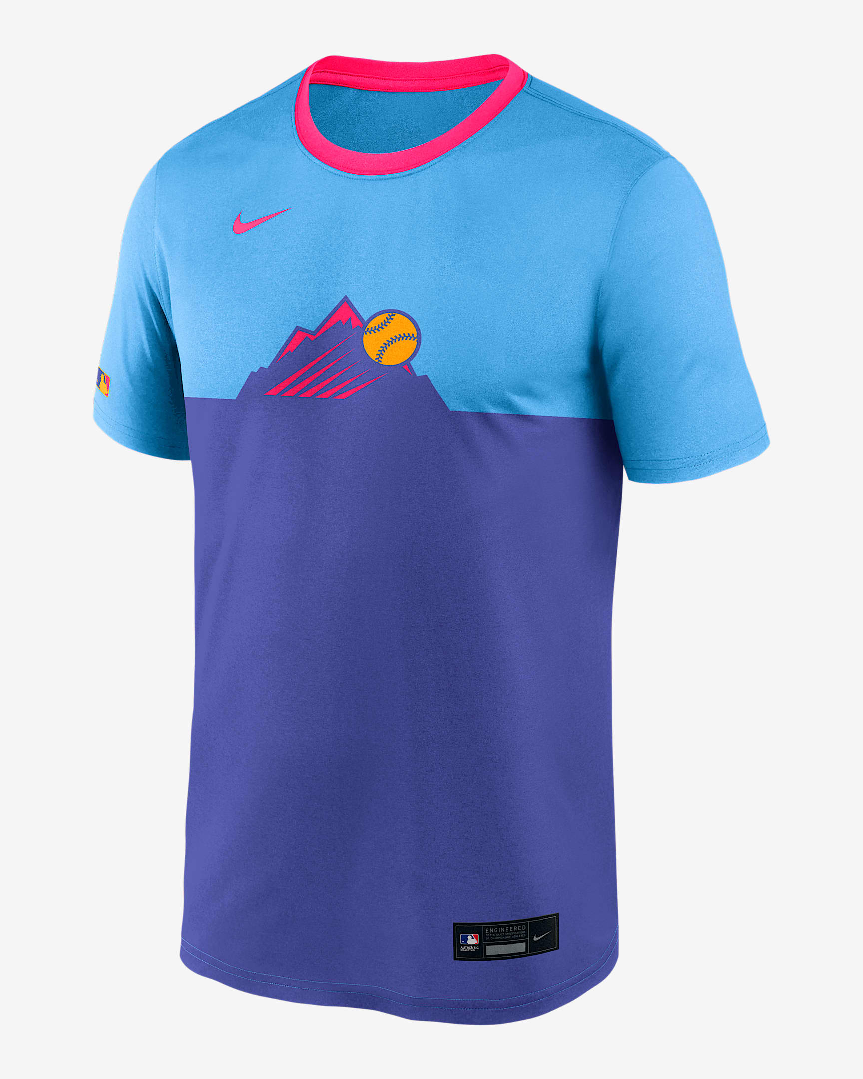 Colorado Rockies Authentic Collection City Connect Velocity Men's Nike Dri-FIT MLB T-Shirt - Grey