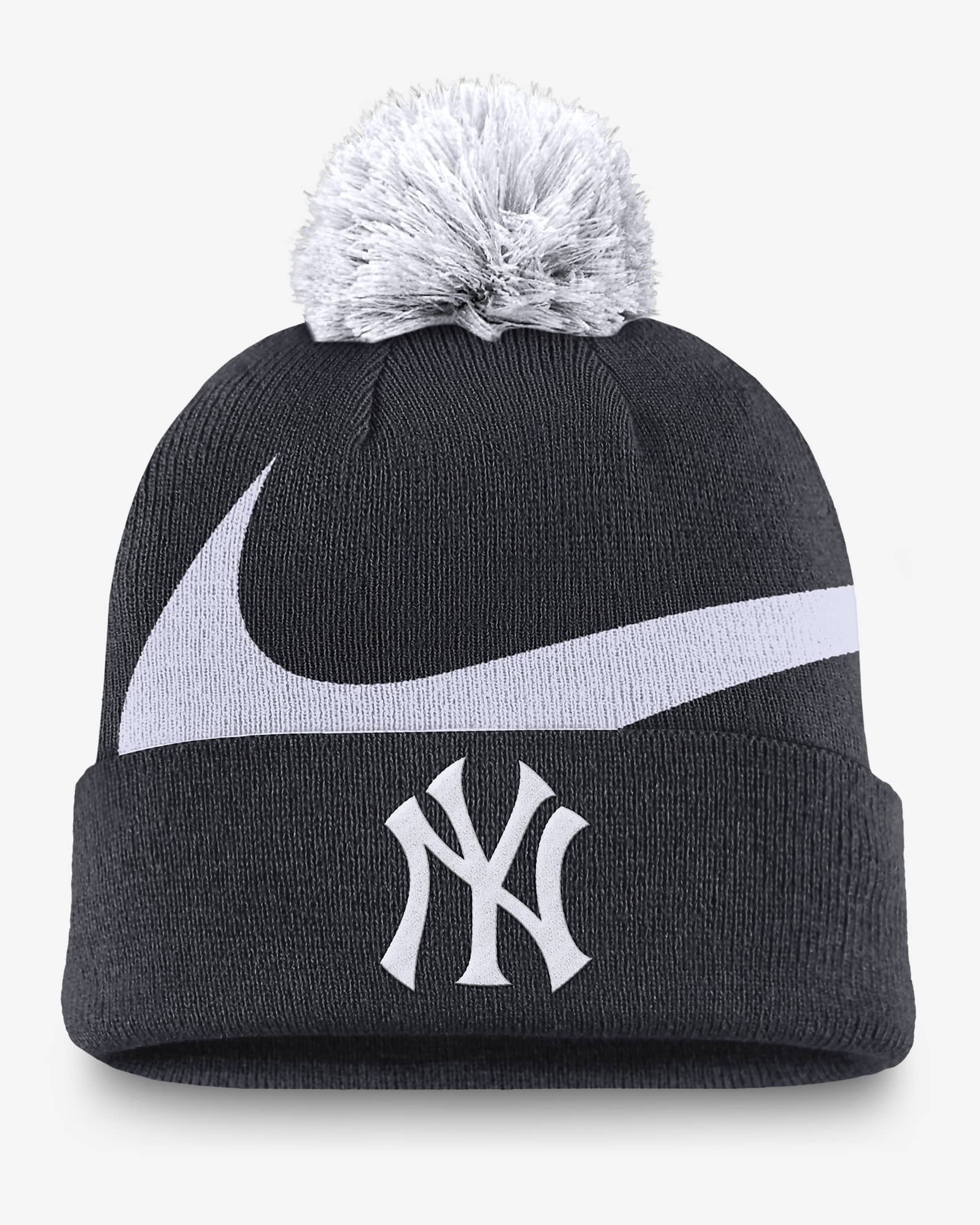 New York Yankees Peak Men's Nike MLB Cuffed Pom Beanie - Navy