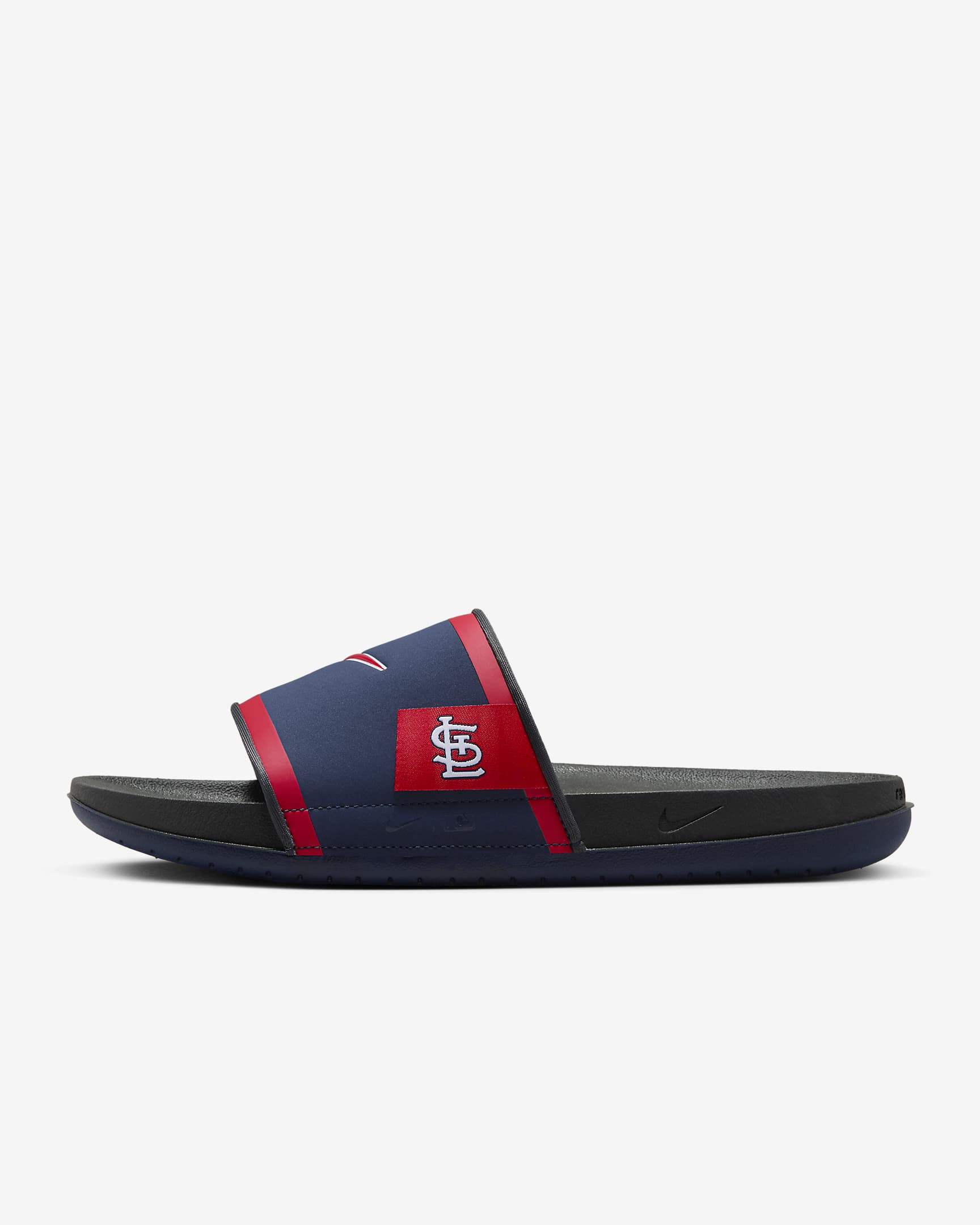 Nike Offcourt (St. Louis Cardinals) Offcourt Slides - Midnight Navy/Dark Smoke Grey/Sport Red