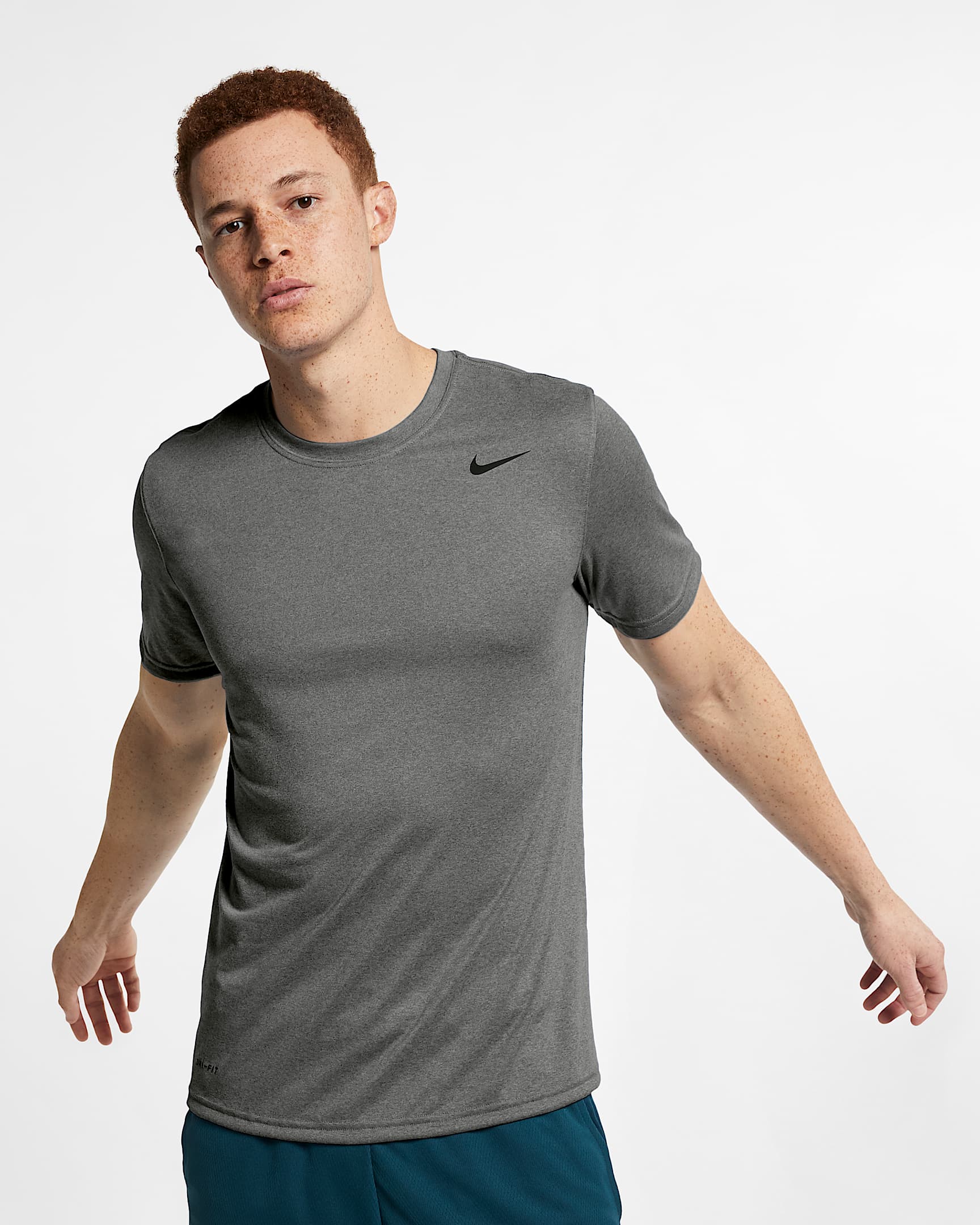 Playera de entrenamiento para hombre Nike Dri-FIT Legend - Gris oscuro jaspeado/Negro/Negro