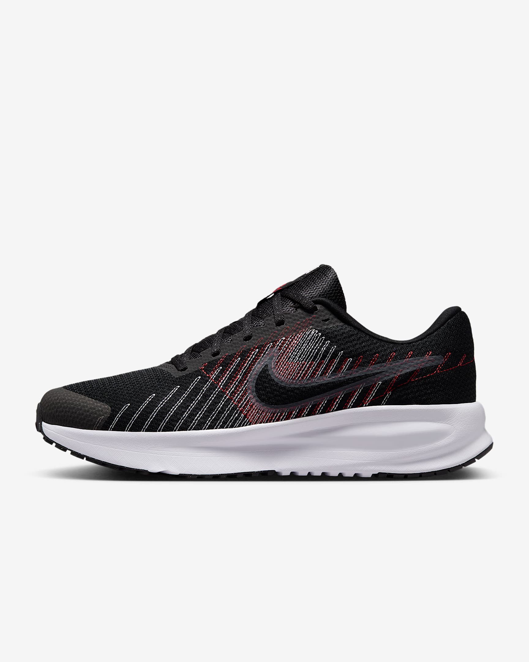 Nike Run Defy Men's Road-Running Shoes - Black/University Red/White/Cool Grey