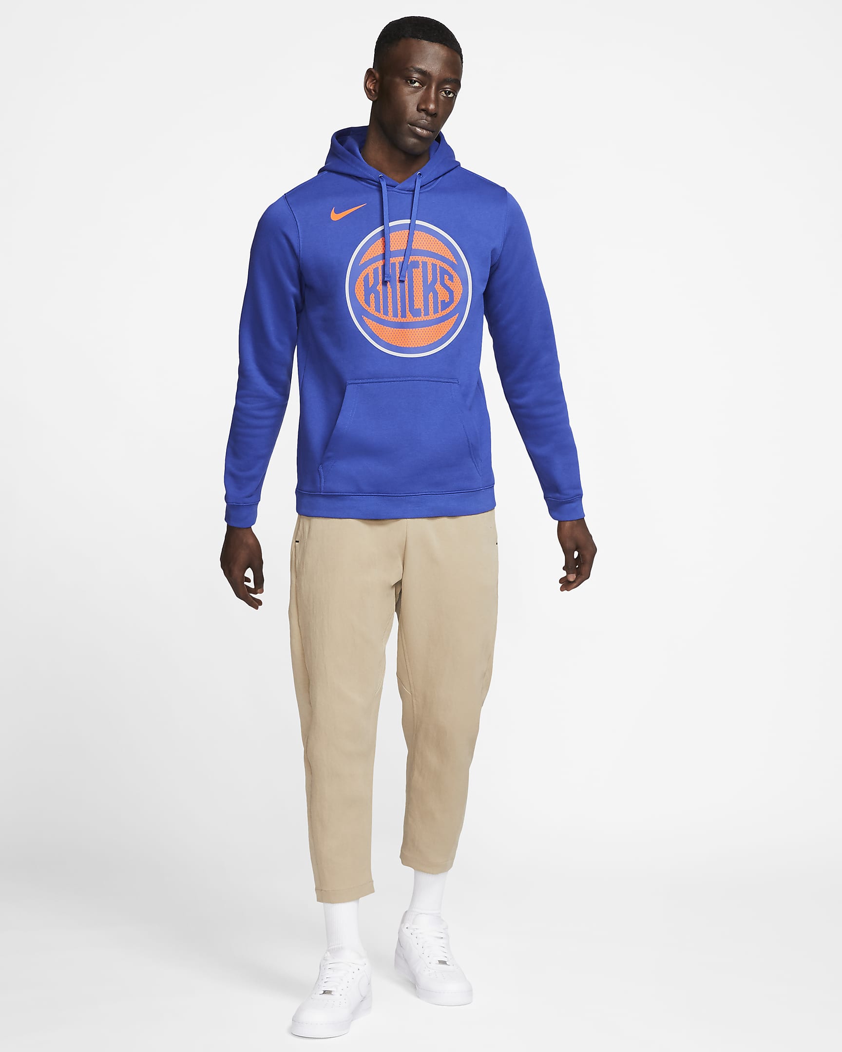 New York Knicks Logo Men's Nike NBA Hoodie. Nike HR