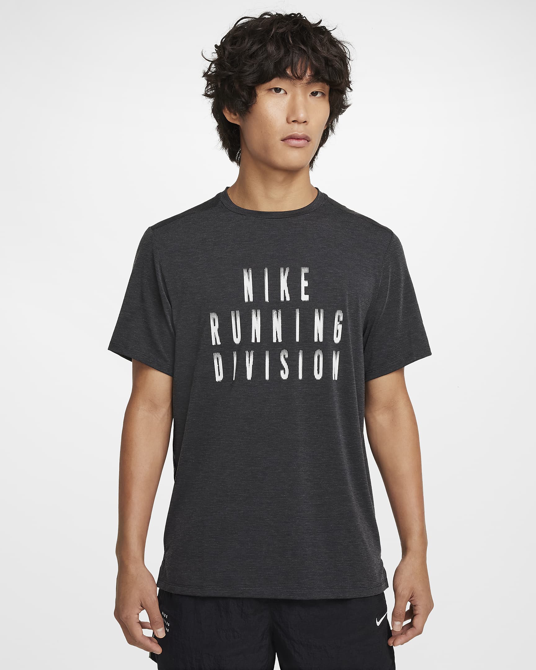 Nike Rise 365 Running Division Men's Dri-FIT Short-Sleeve Running Top - Black/Photon Dust