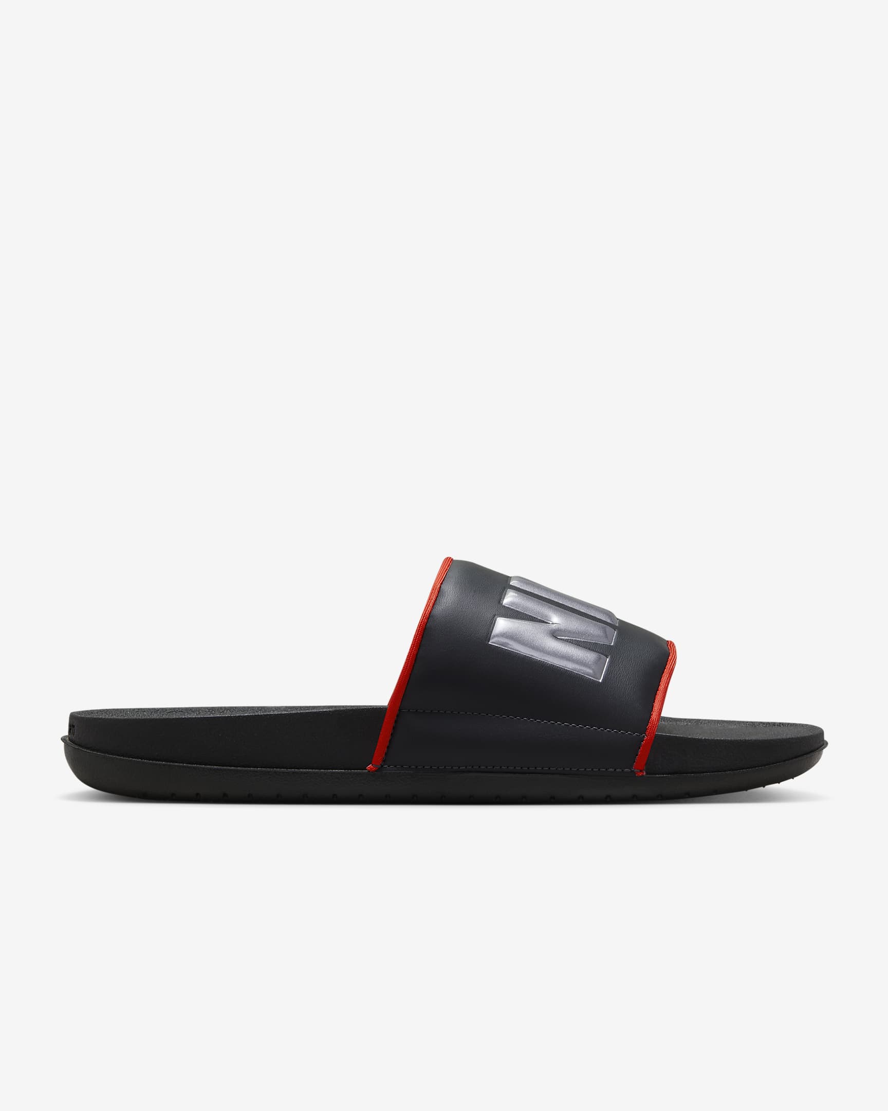 Nike Offcourt Men's Slides - Dark Smoke Grey/Picante Red/Black/Metallic Dark Grey