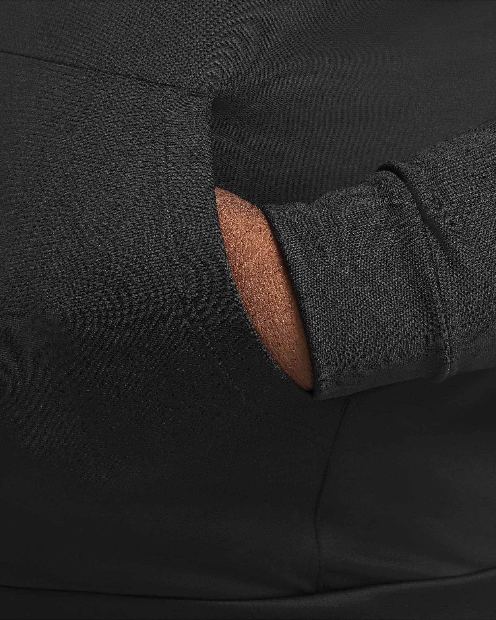 Nike Therma Men's Therma-FIT Hooded Fitness Sweatshirt - Black/Black/White