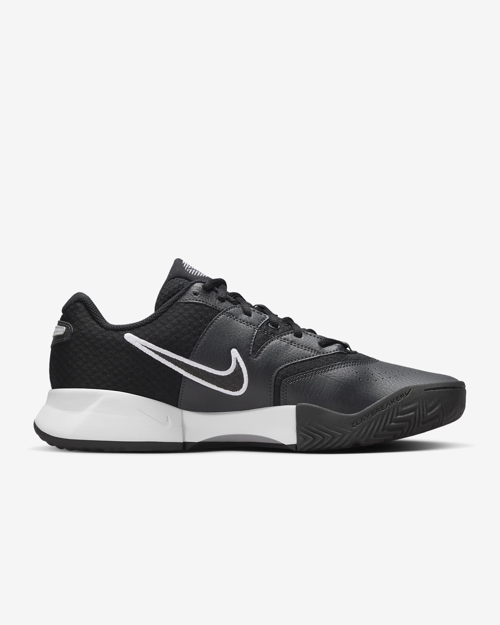 Calzado de tenis para cancha de arcilla para hombre NikeCourt Lite 4 - Negro/Antracita/Blanco