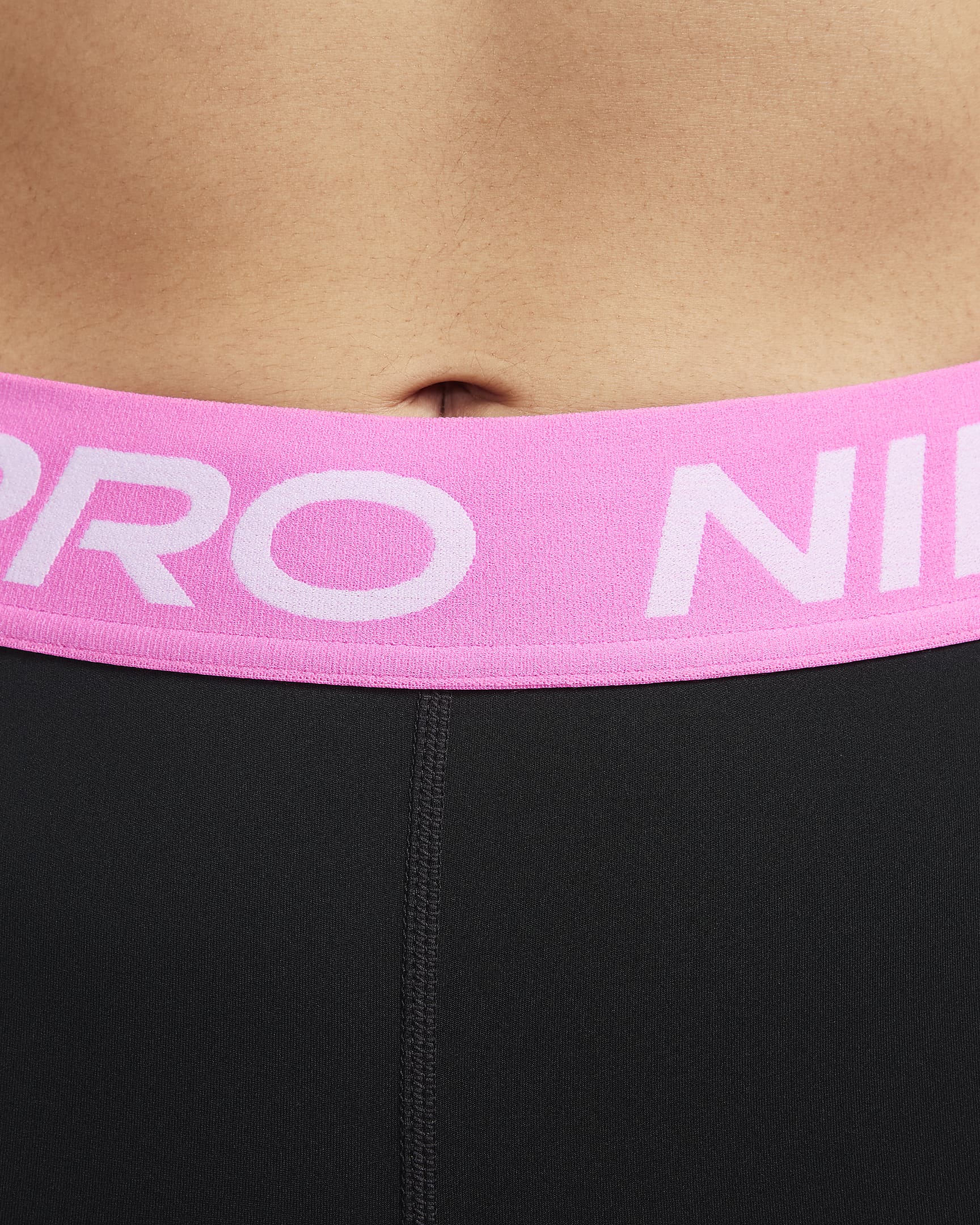 Nike Pro Women's 3" Shorts - Black/Playful Pink/White