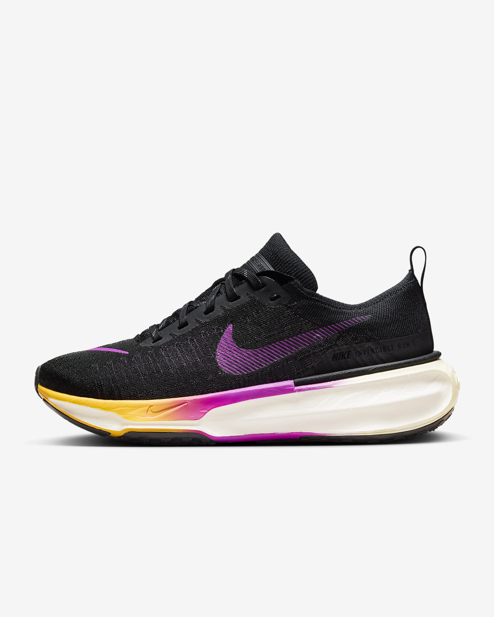 Tenis de correr en pavimento para mujer Nike Invincible 3 - Negro/Naranja láser/Leche de coco/Hipervioleta